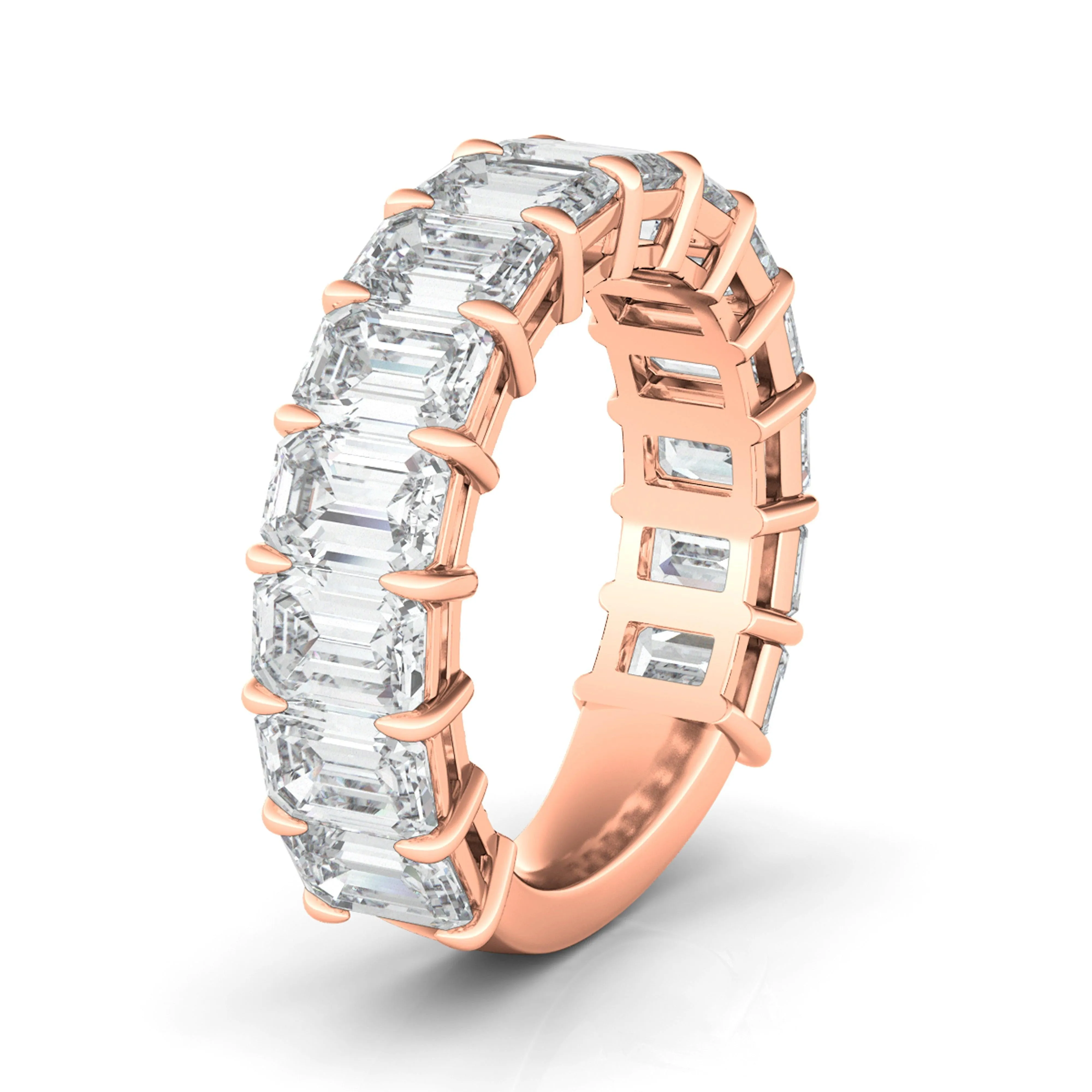 3/4 Emerald Diamond Eternity Band