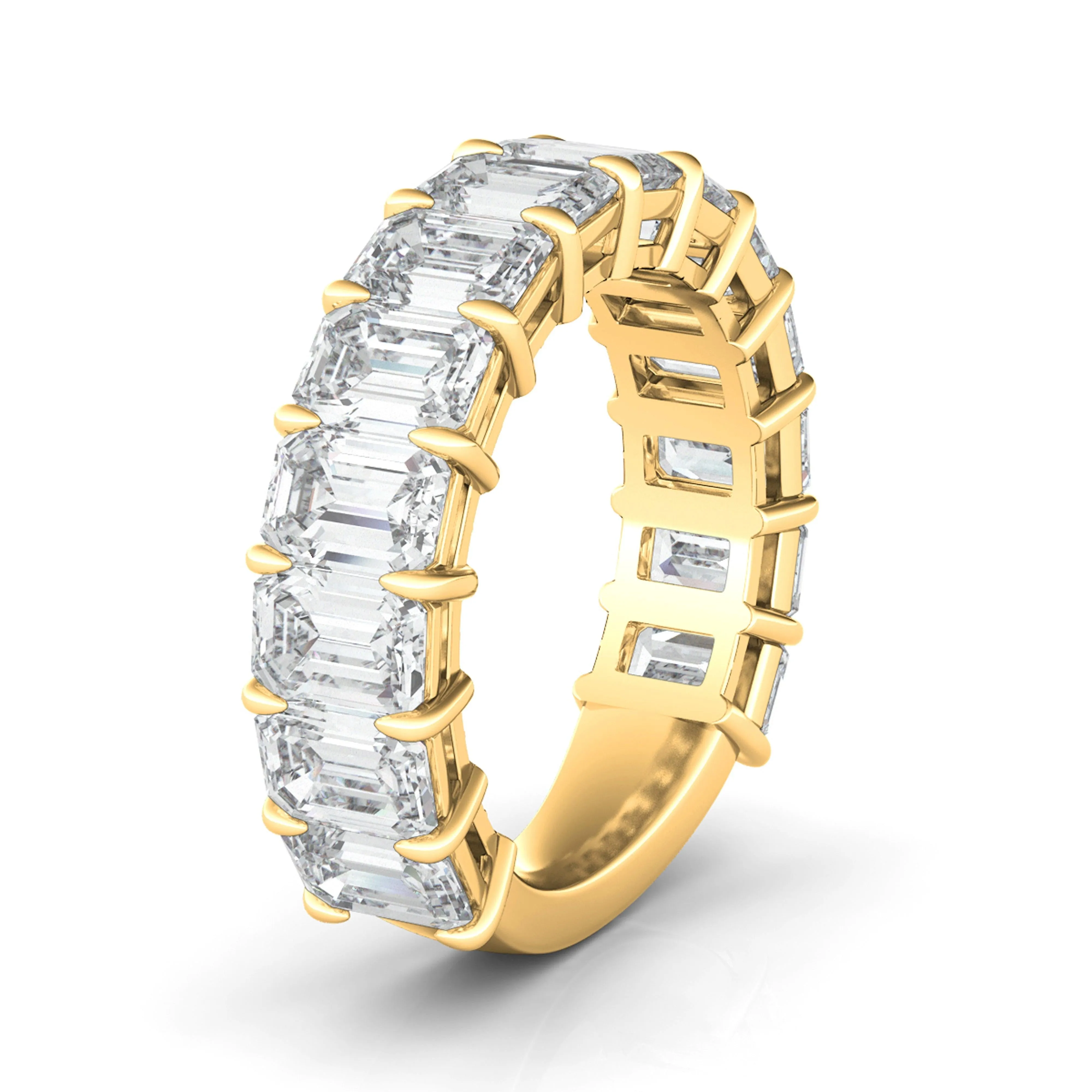 3/4 Emerald Diamond Eternity Band