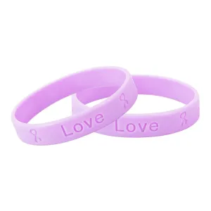 Adult Lavender Silicone Bracelet Wristbands