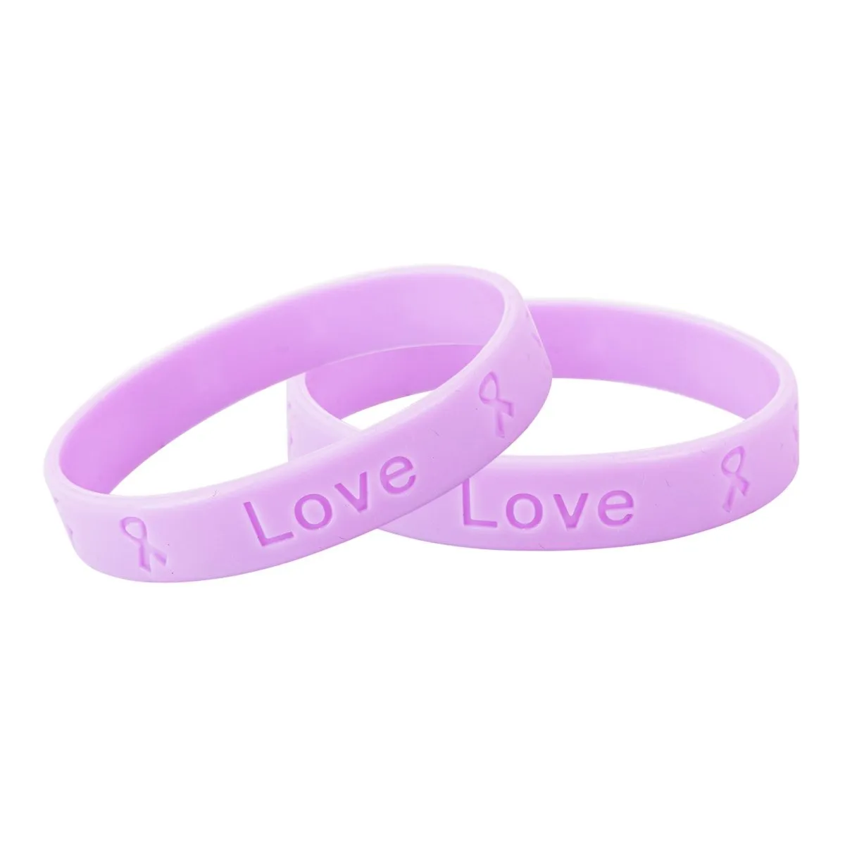 Adult Lavender Silicone Bracelet Wristbands