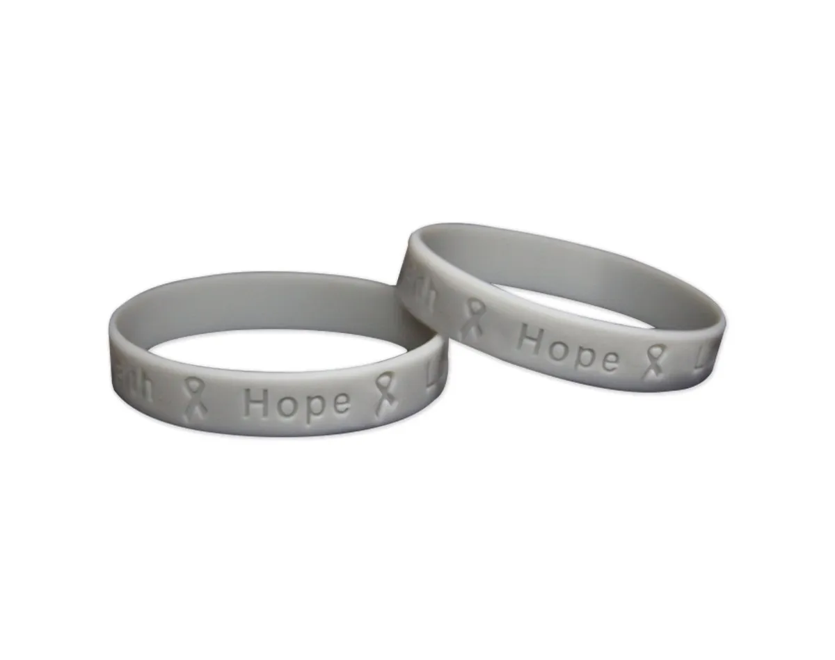 Allergies Awareness Gray Silicone Bracelet Wristbands