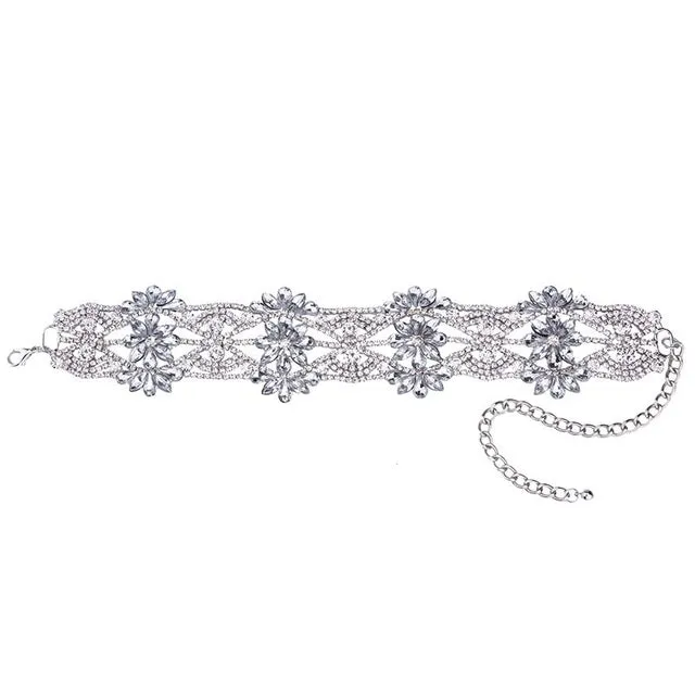 Best lady 2017 Rhinestone Choker Crystal Gem Luxury Collar Chokers Necklace Women Chunky Maxi Statement Necklace Jewelry  4357