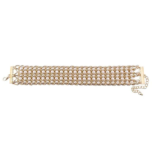 Best lady 2017 Rhinestone Choker Crystal Gem Luxury Collar Chokers Necklace Women Chunky Maxi Statement Necklace Jewelry  4357
