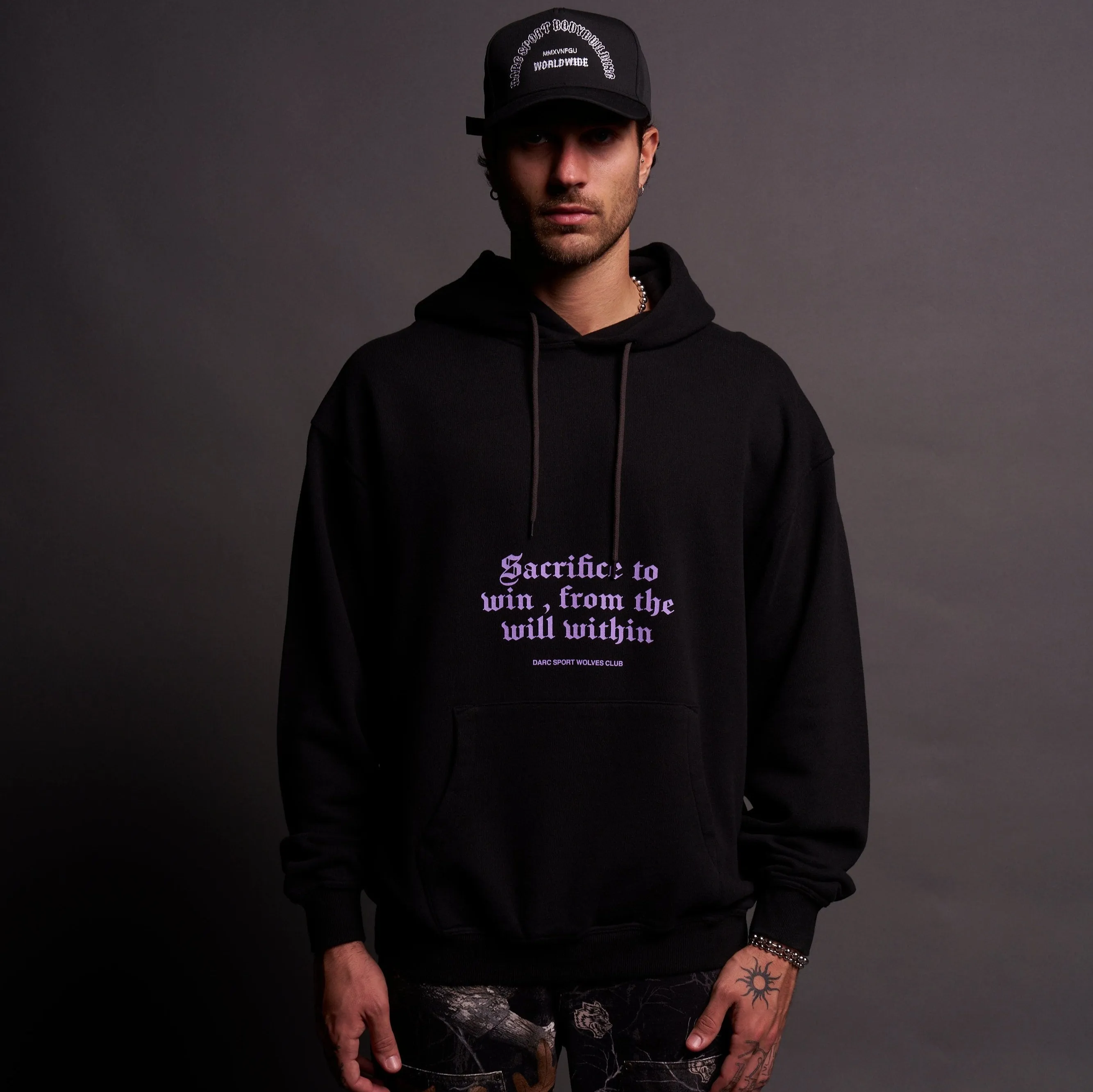 Big Bodybuilding Saved My Life "Bishop" Unisex Hoodie in Black/Black