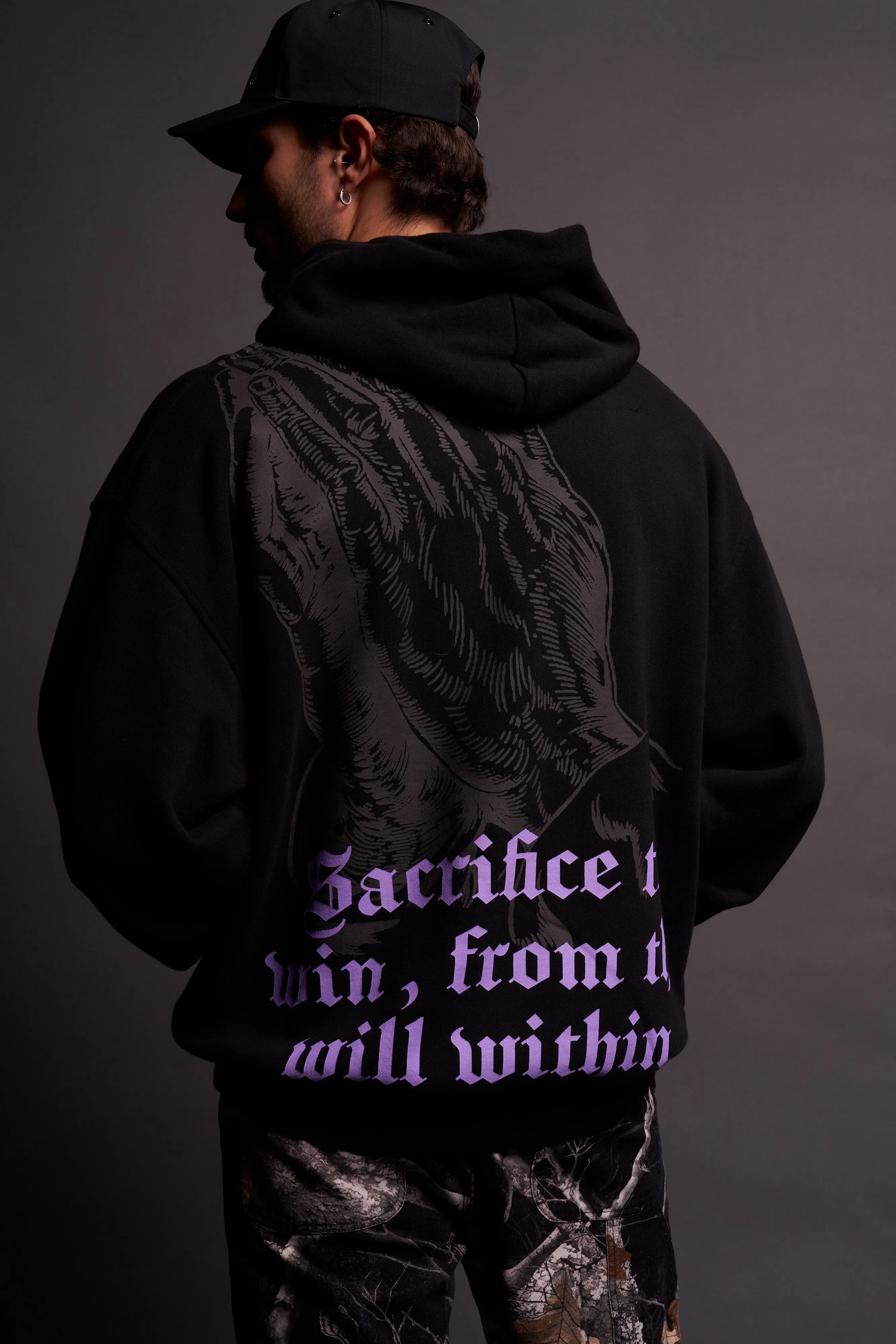 Big Bodybuilding Saved My Life "Bishop" Unisex Hoodie in Black/Black