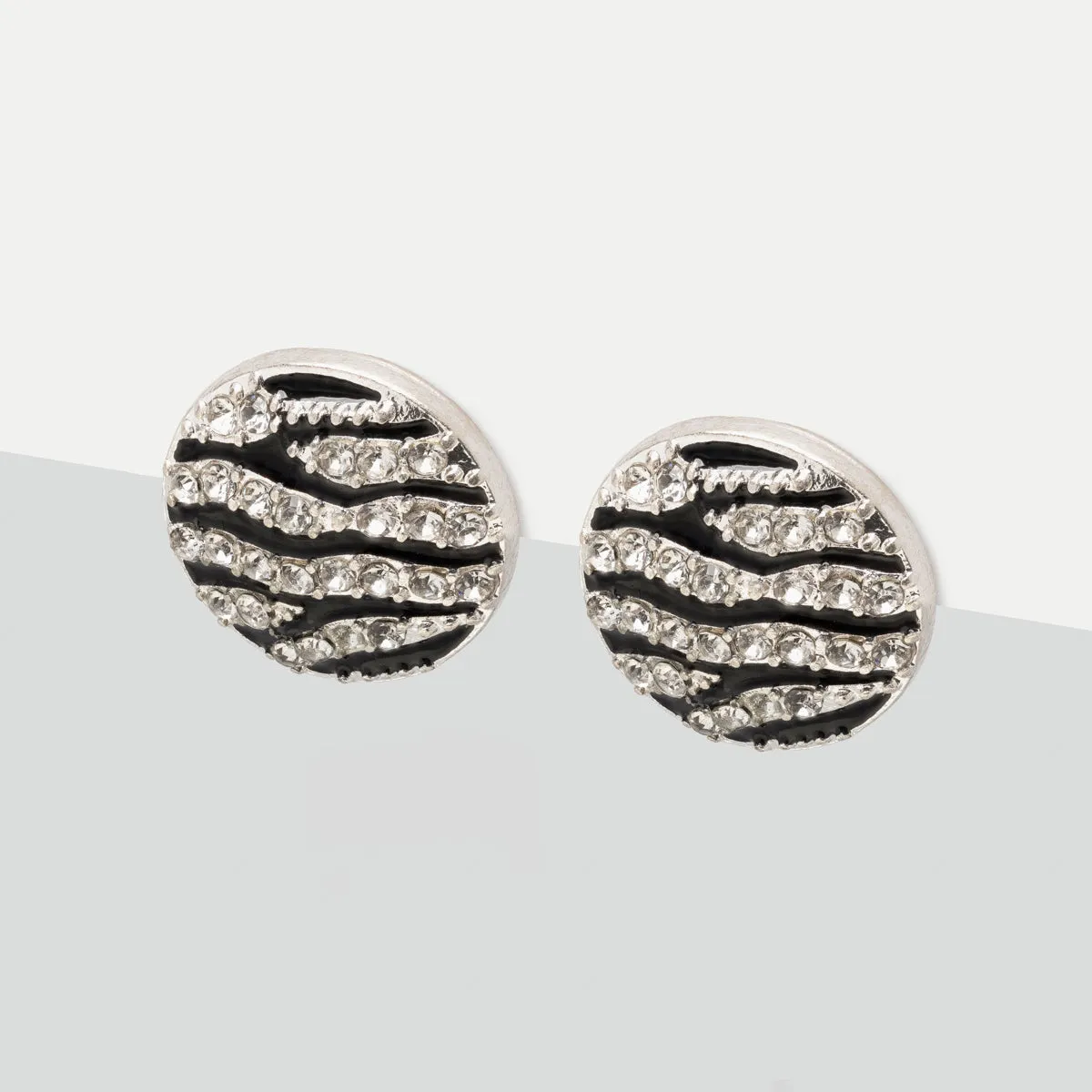 Black & White Pave Earrings