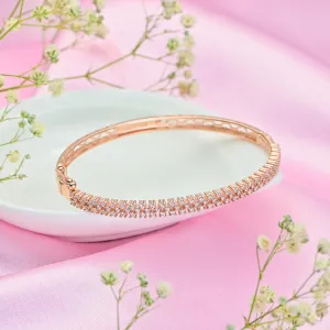 Blushing Beauty Rose Gold Plated 925 Sterling Silver Bracelet