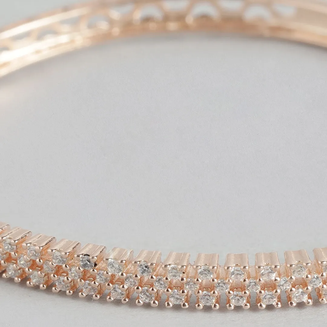 Blushing Beauty Rose Gold Plated 925 Sterling Silver Bracelet