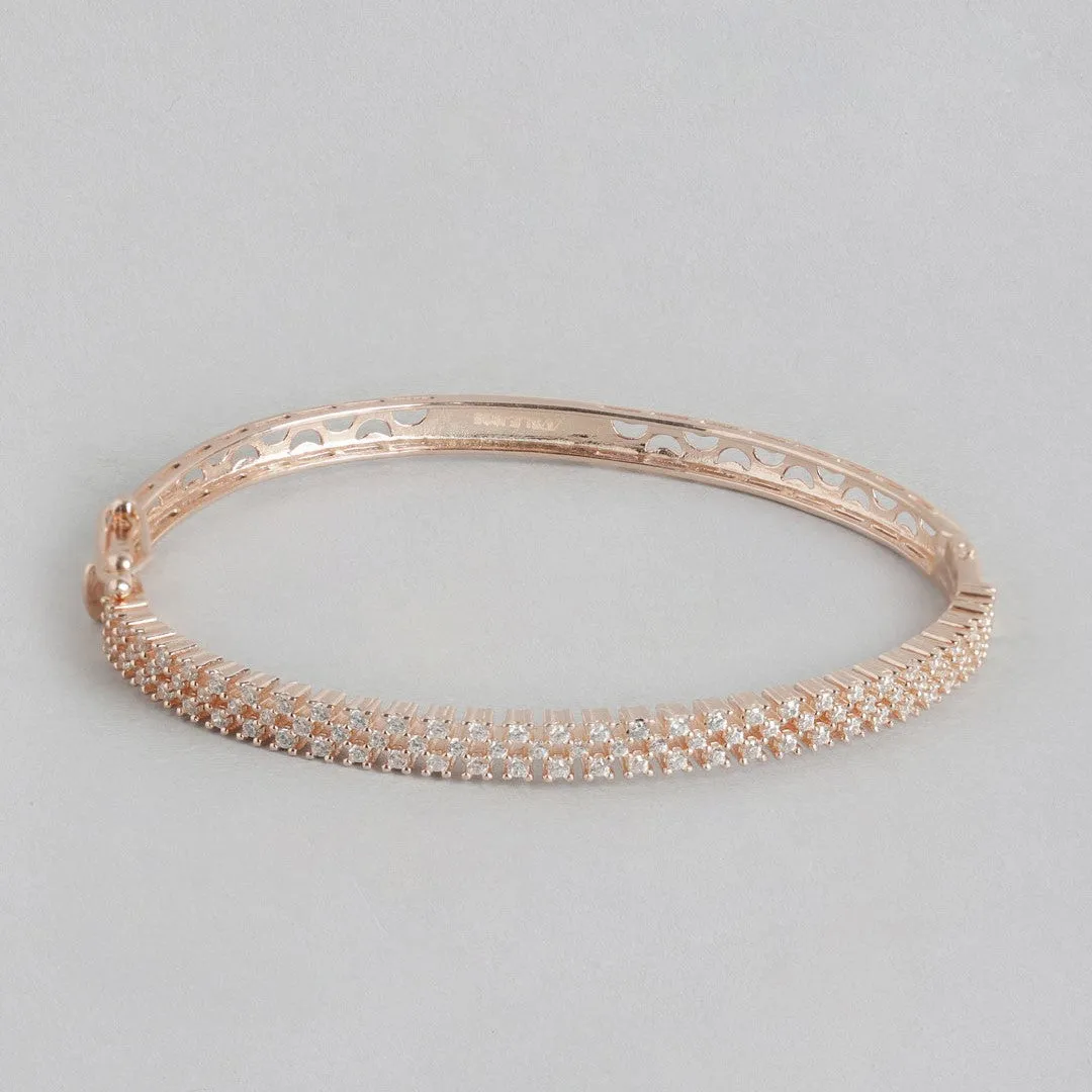 Blushing Beauty Rose Gold Plated 925 Sterling Silver Bracelet