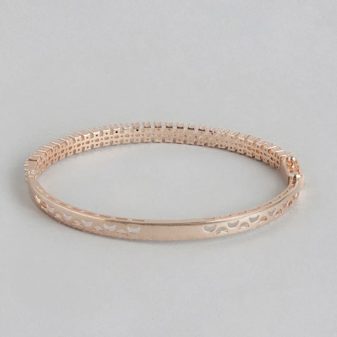 Blushing Beauty Rose Gold Plated 925 Sterling Silver Bracelet