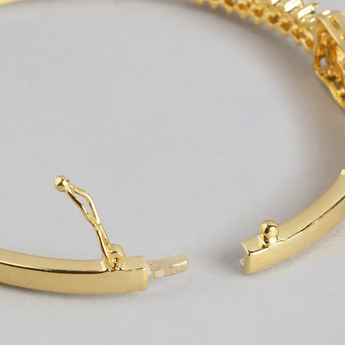 Blushing Elegance Gold Plated 925 Sterling Silver Bracelet
