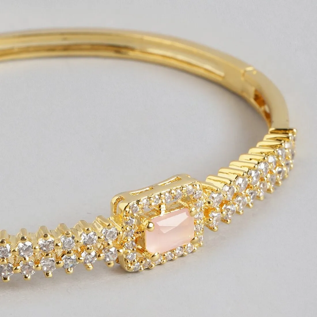 Blushing Elegance Gold Plated 925 Sterling Silver Bracelet