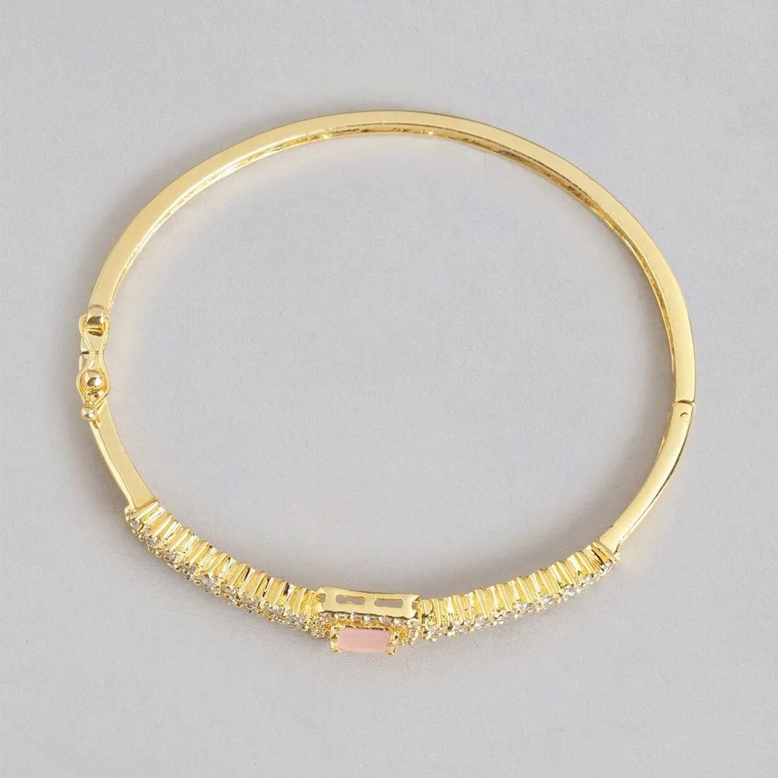 Blushing Elegance Gold Plated 925 Sterling Silver Bracelet