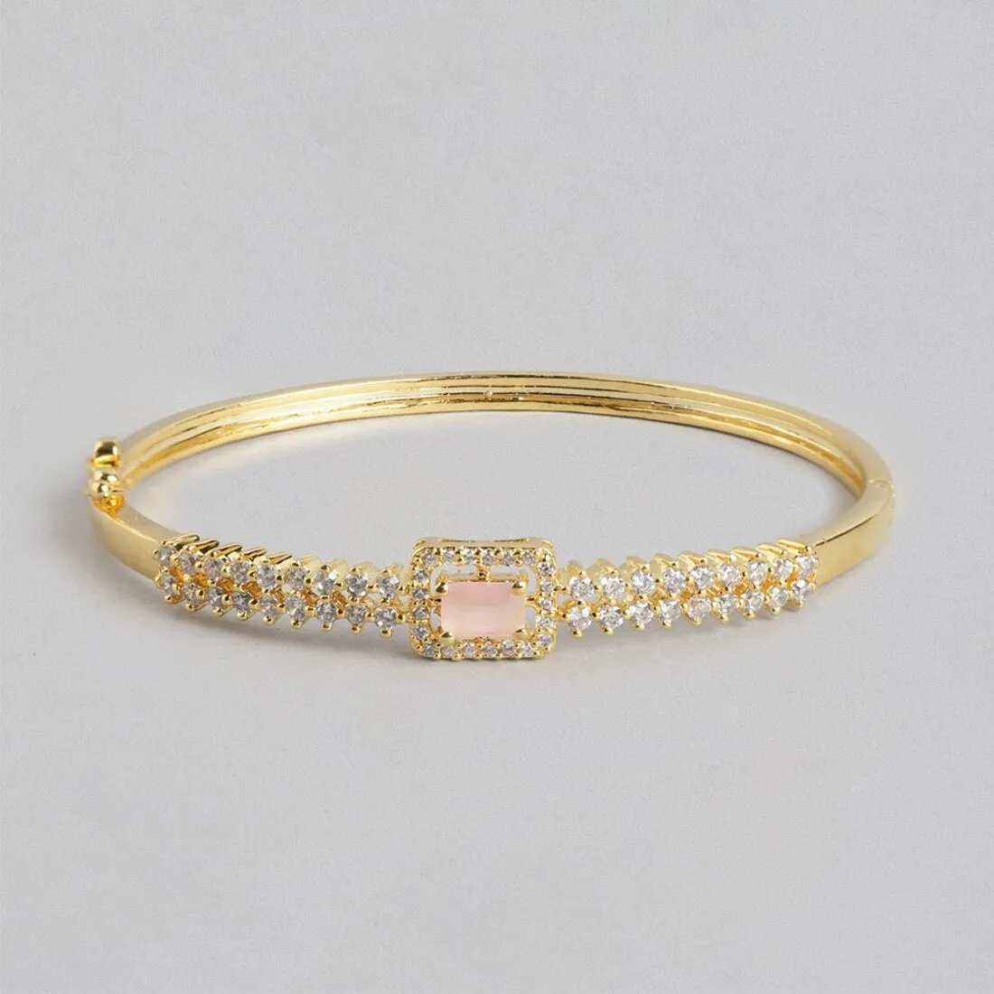 Blushing Elegance Gold Plated 925 Sterling Silver Bracelet
