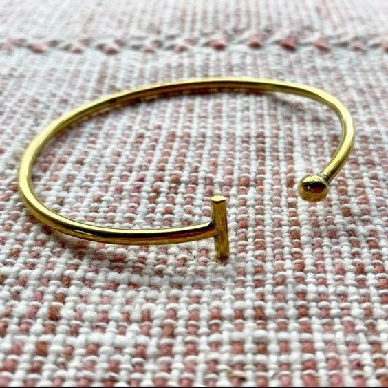 Brass Ball & Bar Bangle