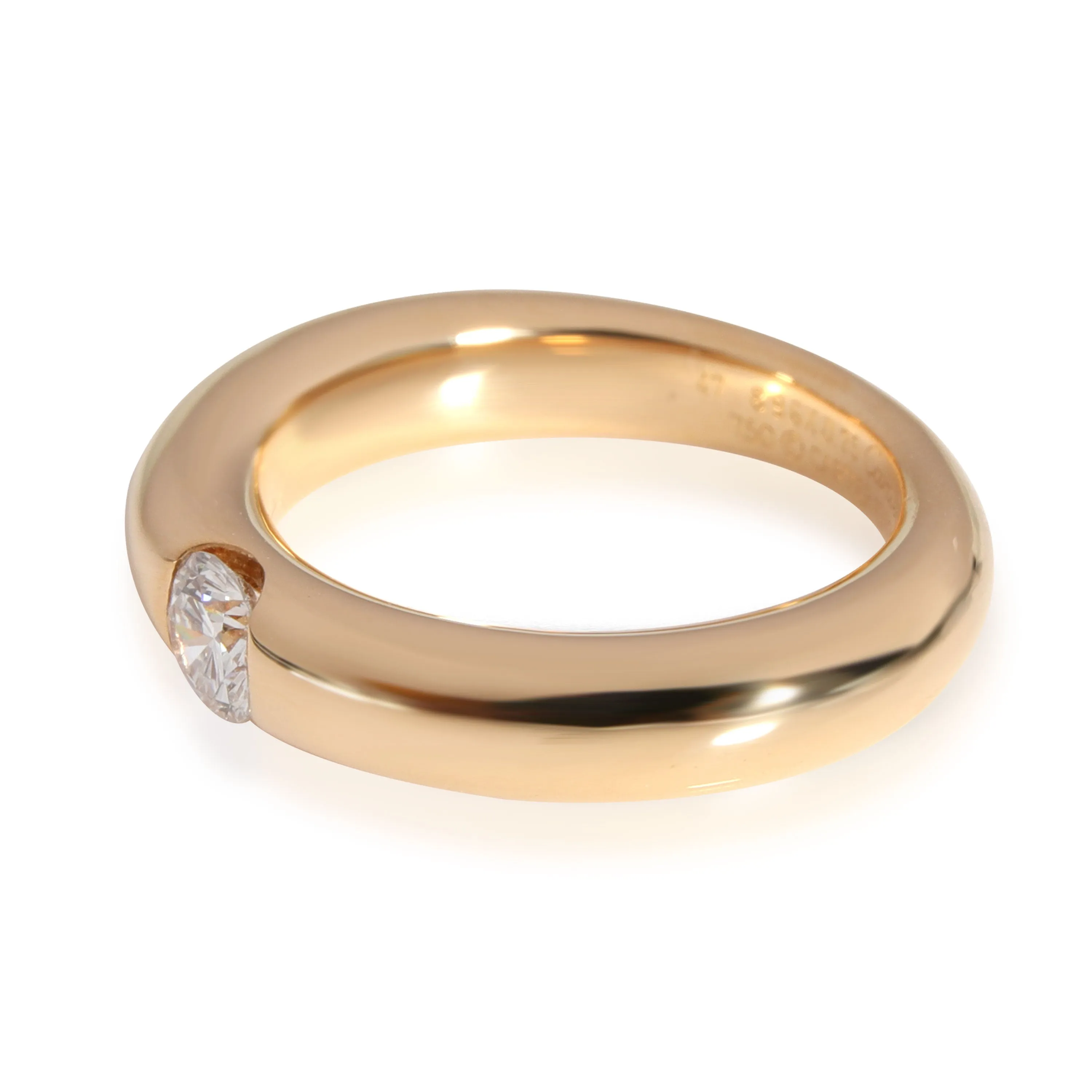 Cartier Ellipse Diamond Ring in 18K Yellow Gold E-F VS1 0.25 CTW