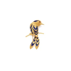 Cartier Enamel Bird Brooch