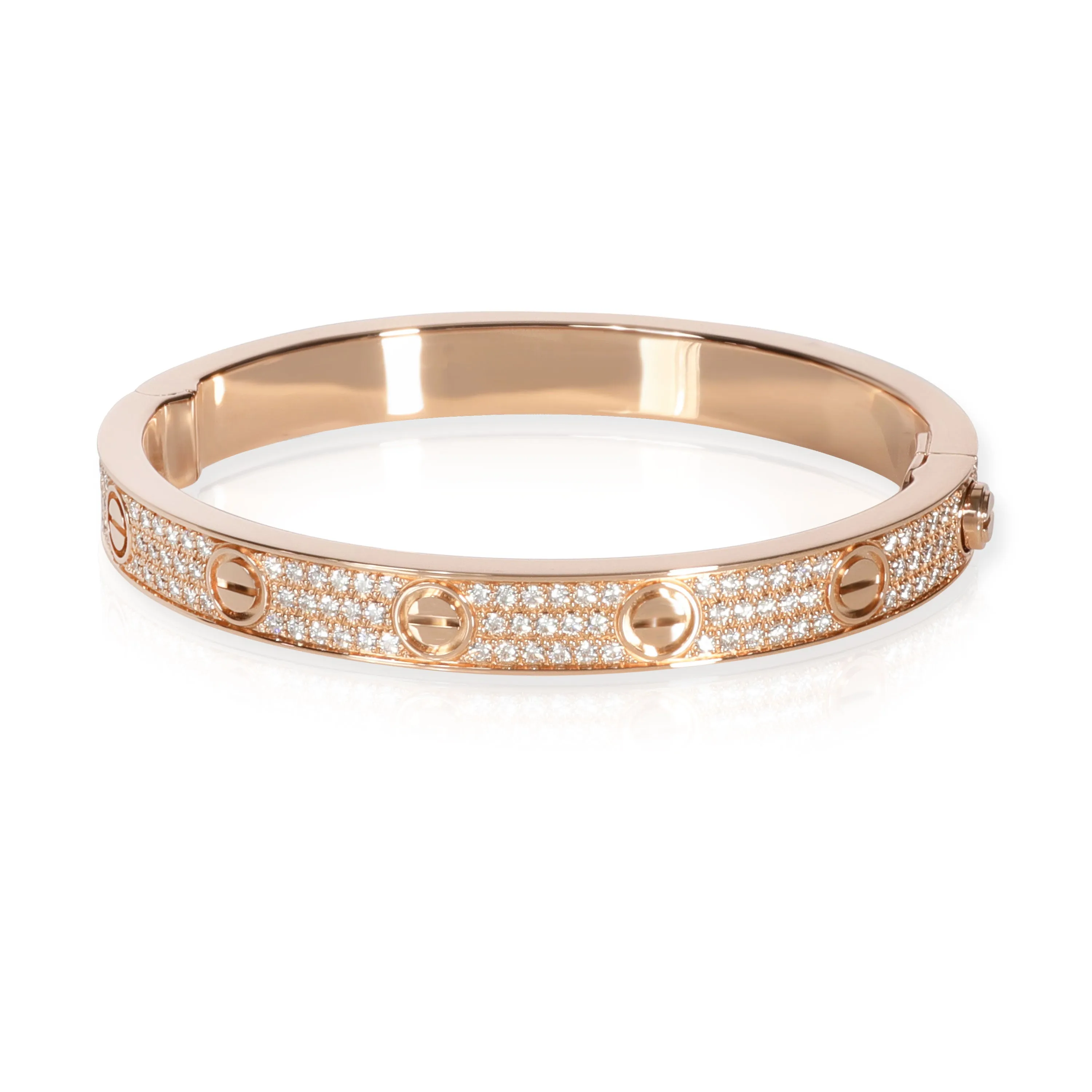 Cartier Love Diamond Bracelet in 18K Pink Gold 1.99 CTW