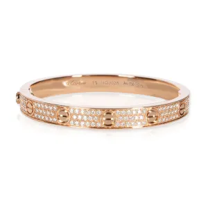 Cartier Love Diamond Bracelet in 18K Pink Gold 1.99 CTW