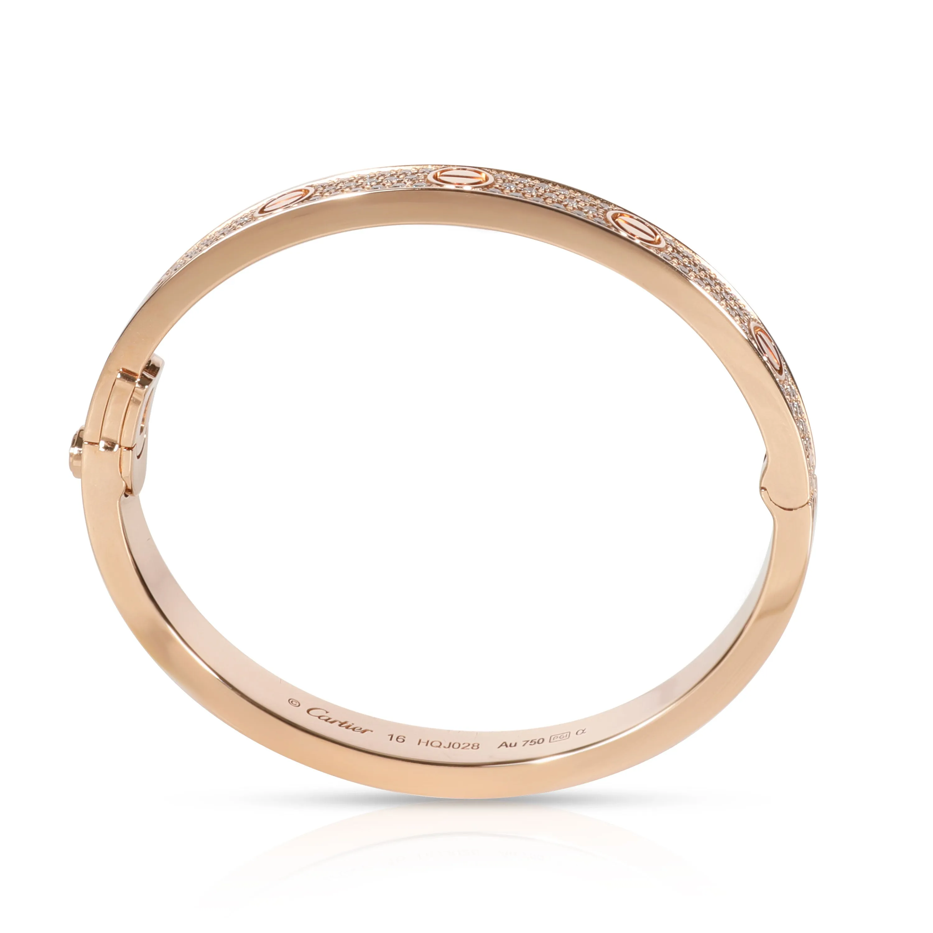 Cartier Love Diamond Bracelet in 18K Pink Gold 1.99 CTW