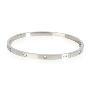 Cartier Love Diamond Bracelet in 18K White Gold SM 0.15 CTW