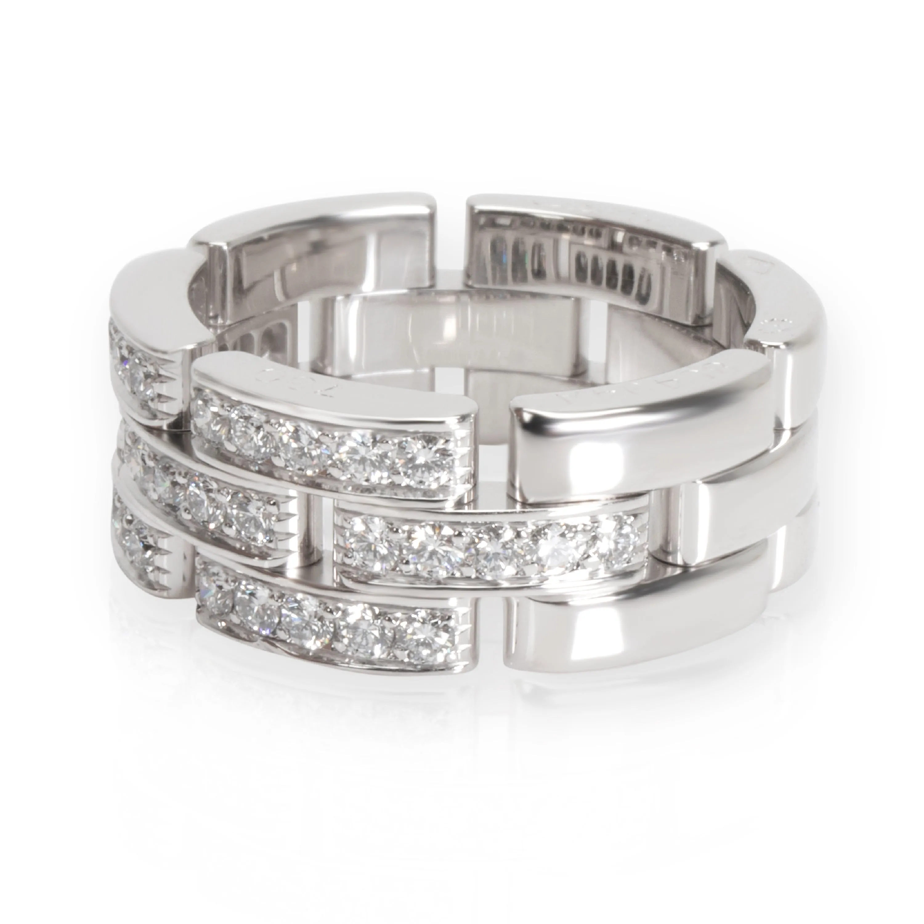 Cartier Maillon Panthere Diamond Band in 18K White Gold 0.5 CTW