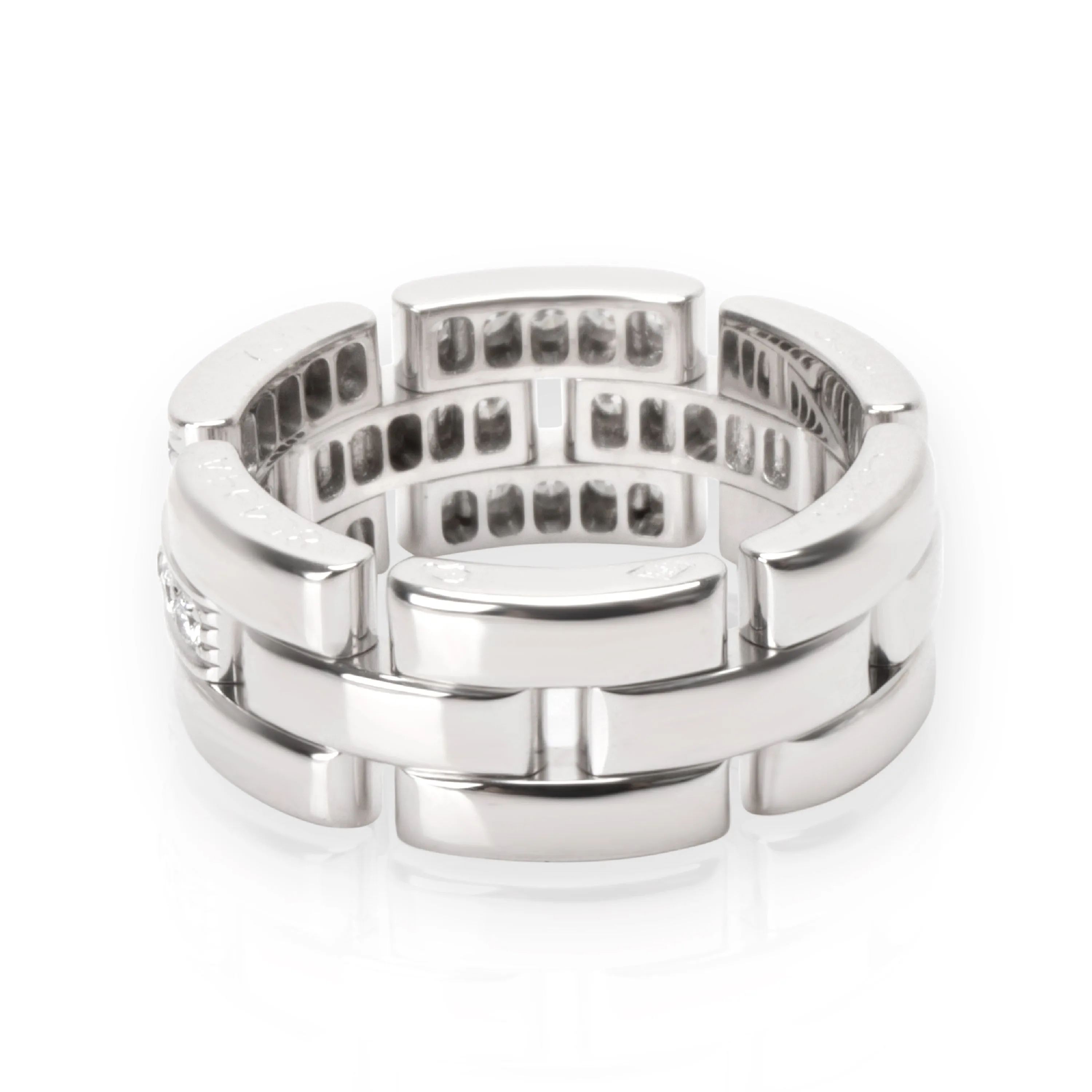 Cartier Maillon Panthere Diamond Band in 18K White Gold 0.5 CTW