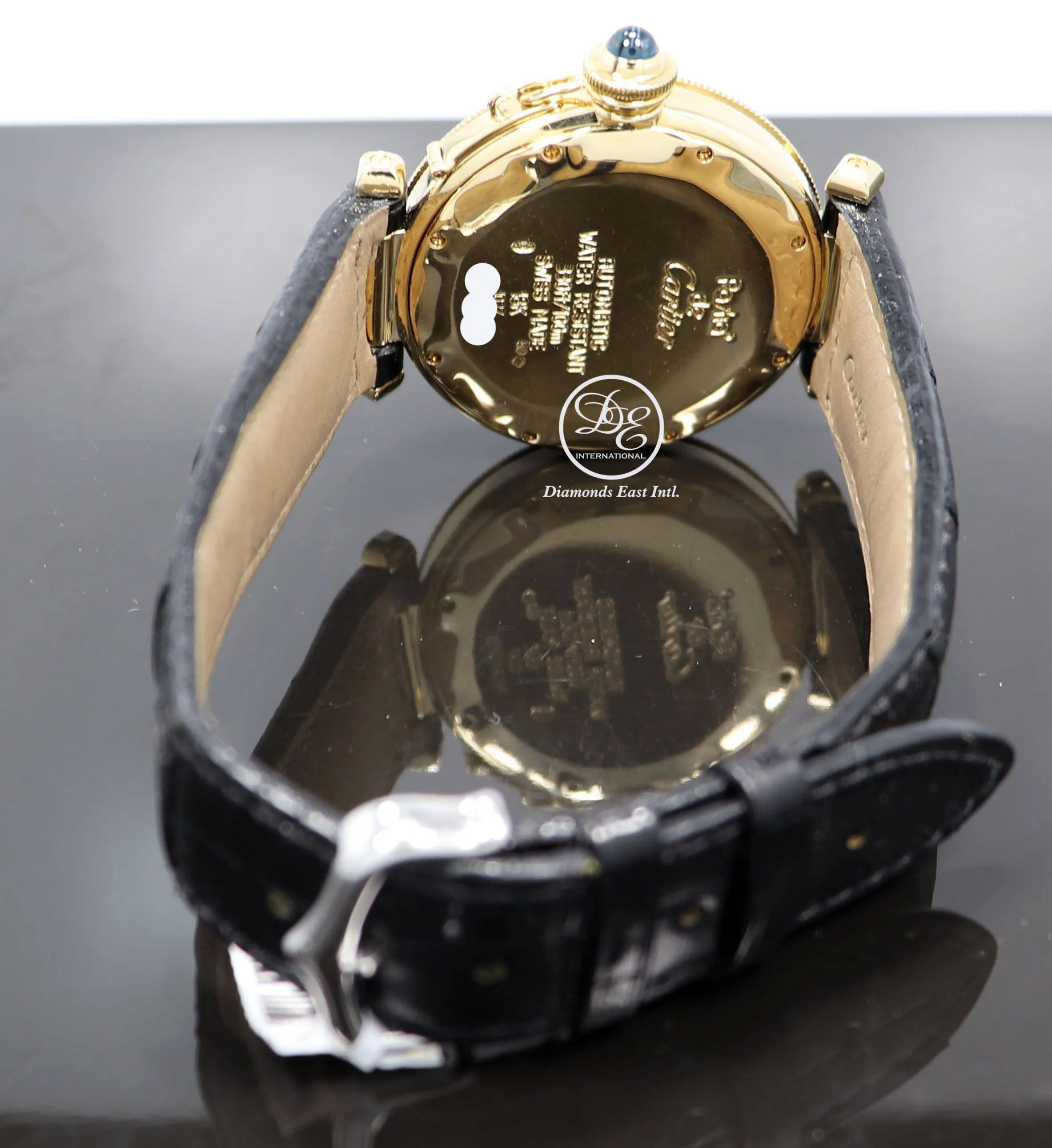 Cartier Pasha 1027 18K Yellow Gold 38mm Automatic On Leather Watch