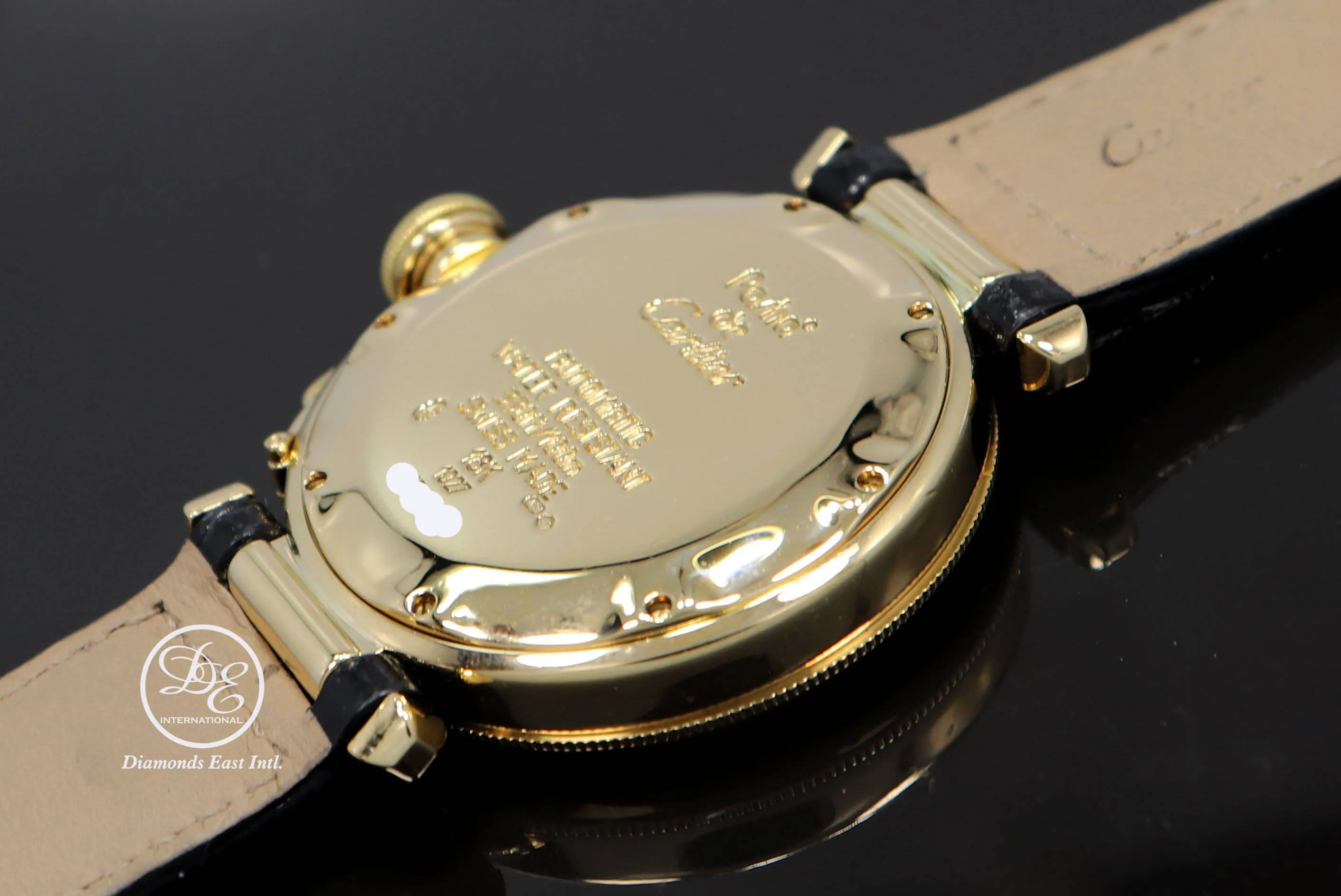Cartier Pasha 1027 18K Yellow Gold 38mm Automatic On Leather Watch