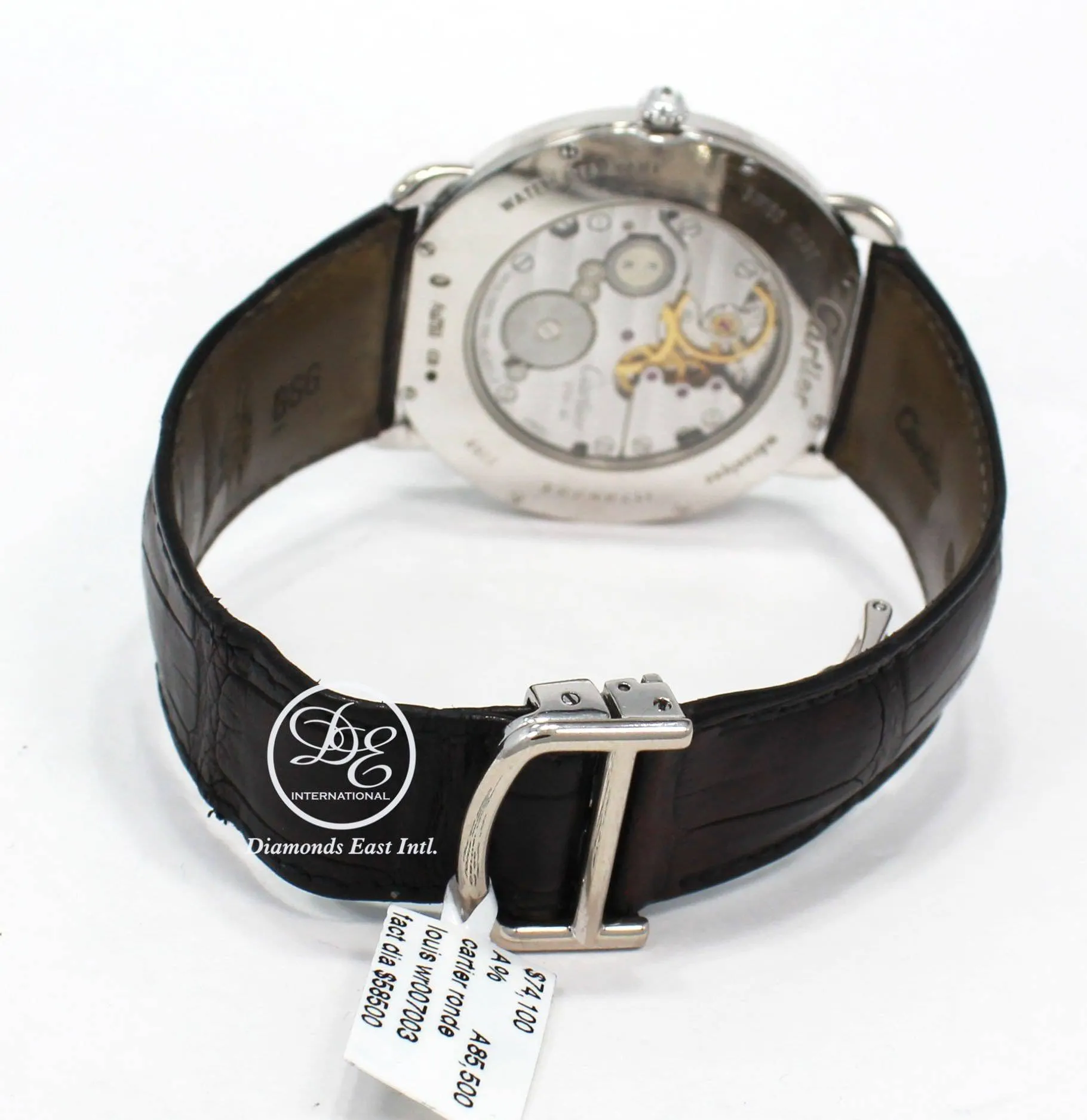 Cartier Ronde Louis WR007003 18K White Gold 42mm Fact Diamonds BOX/PAPERS