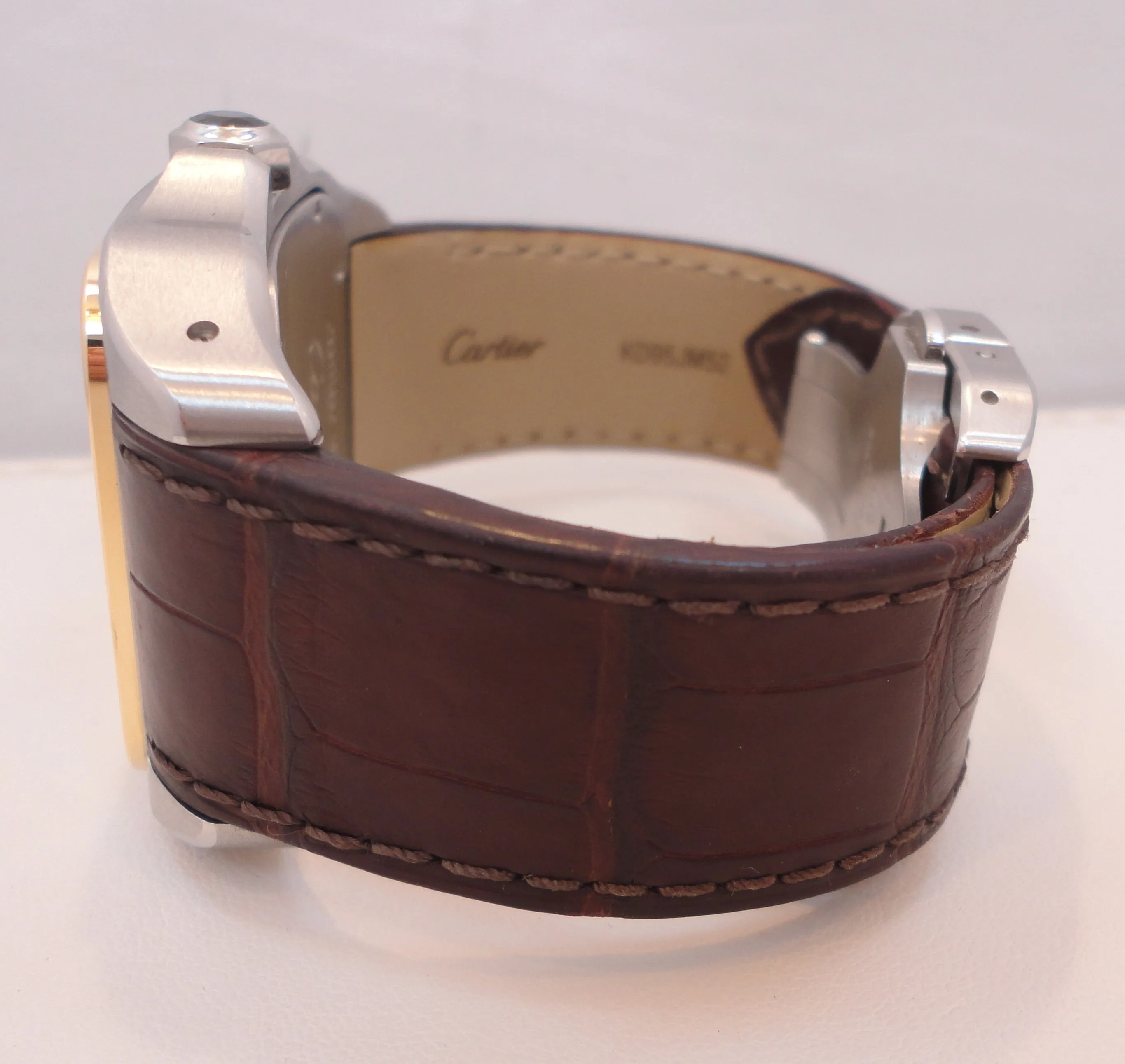Cartier Santos 100 2656 W20072X7 Automatic 18K Yellow Gold Stainless Steel Watch