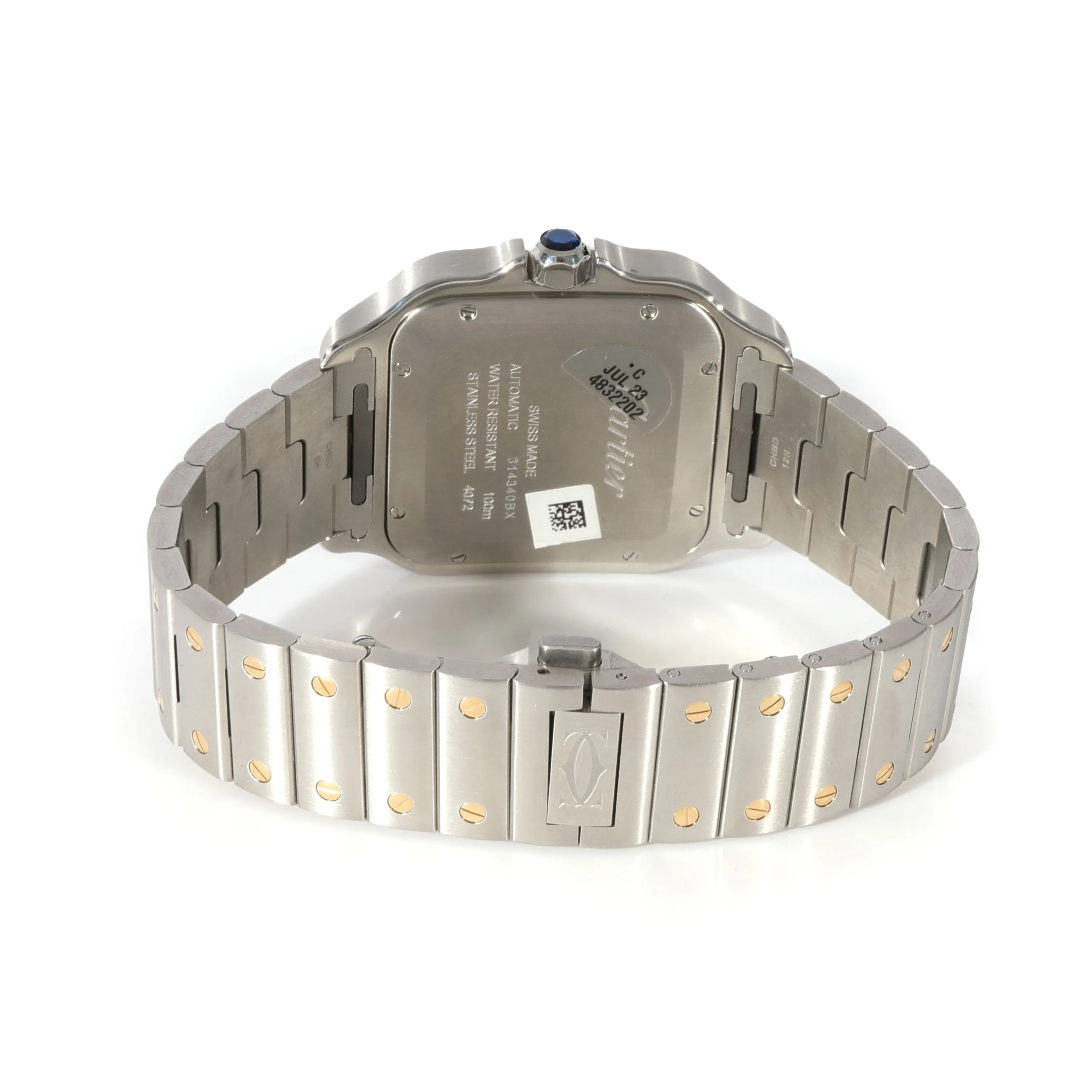 Cartier Santos de Cartier W2SA0009 Mens Watch in 18kt Stainless Steel/Yellow Go