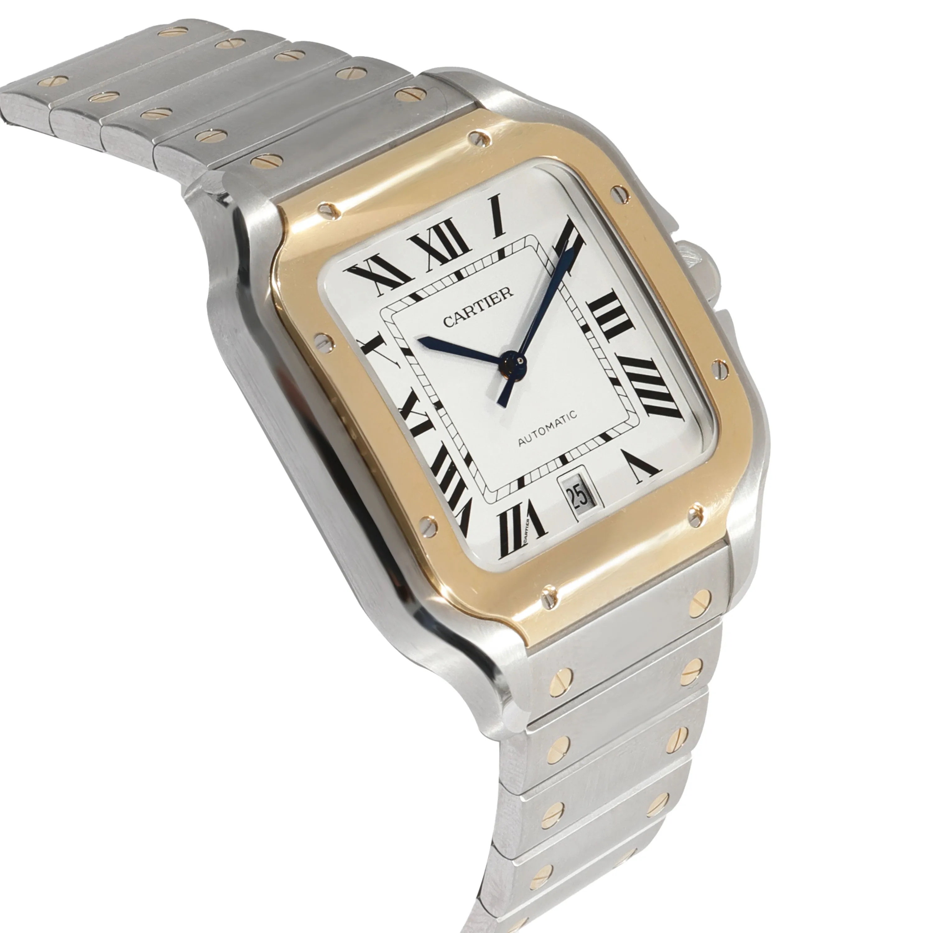 Cartier Santos de Cartier W2SA0009 Mens Watch in 18kt Stainless Steel/Yellow Go