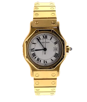 Cartier Santos Octagon 18k Yellow Gold 30mm Automatic Watch