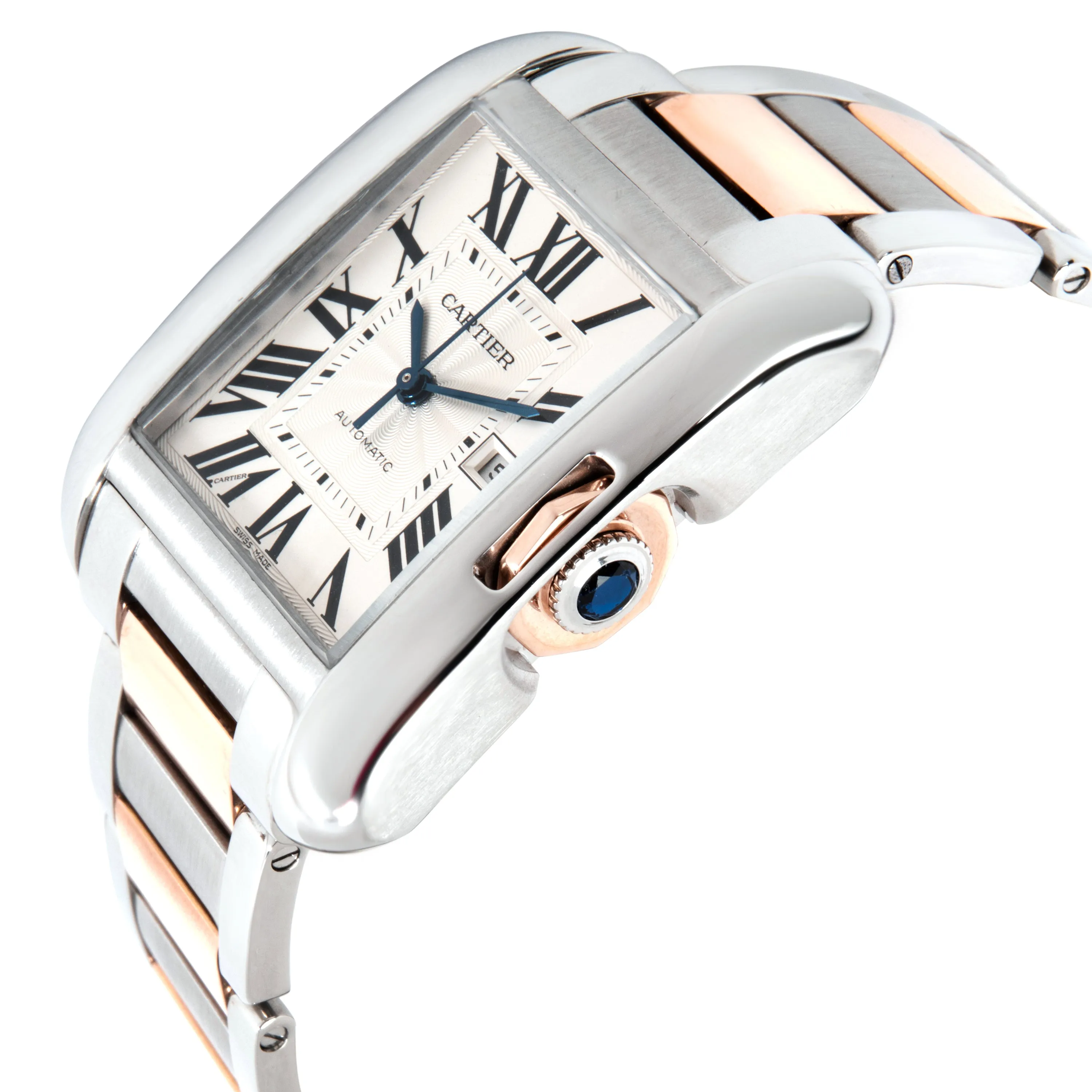 Cartier Tank Anglaise W5310007 Mens Watch in 18kt Stainless Steel/Rose Gold