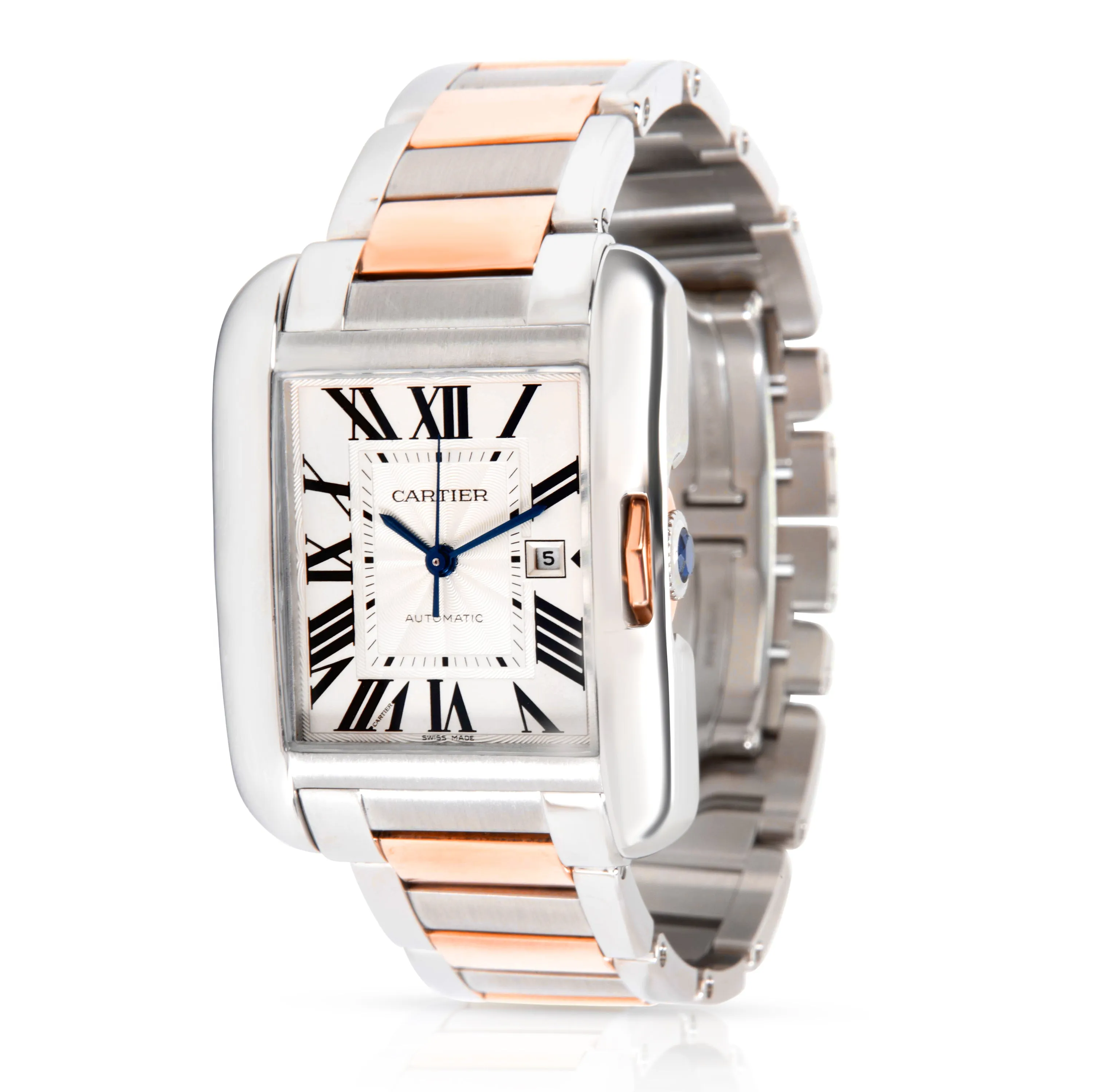 Cartier Tank Anglaise W5310007 Mens Watch in 18kt Stainless Steel/Rose Gold