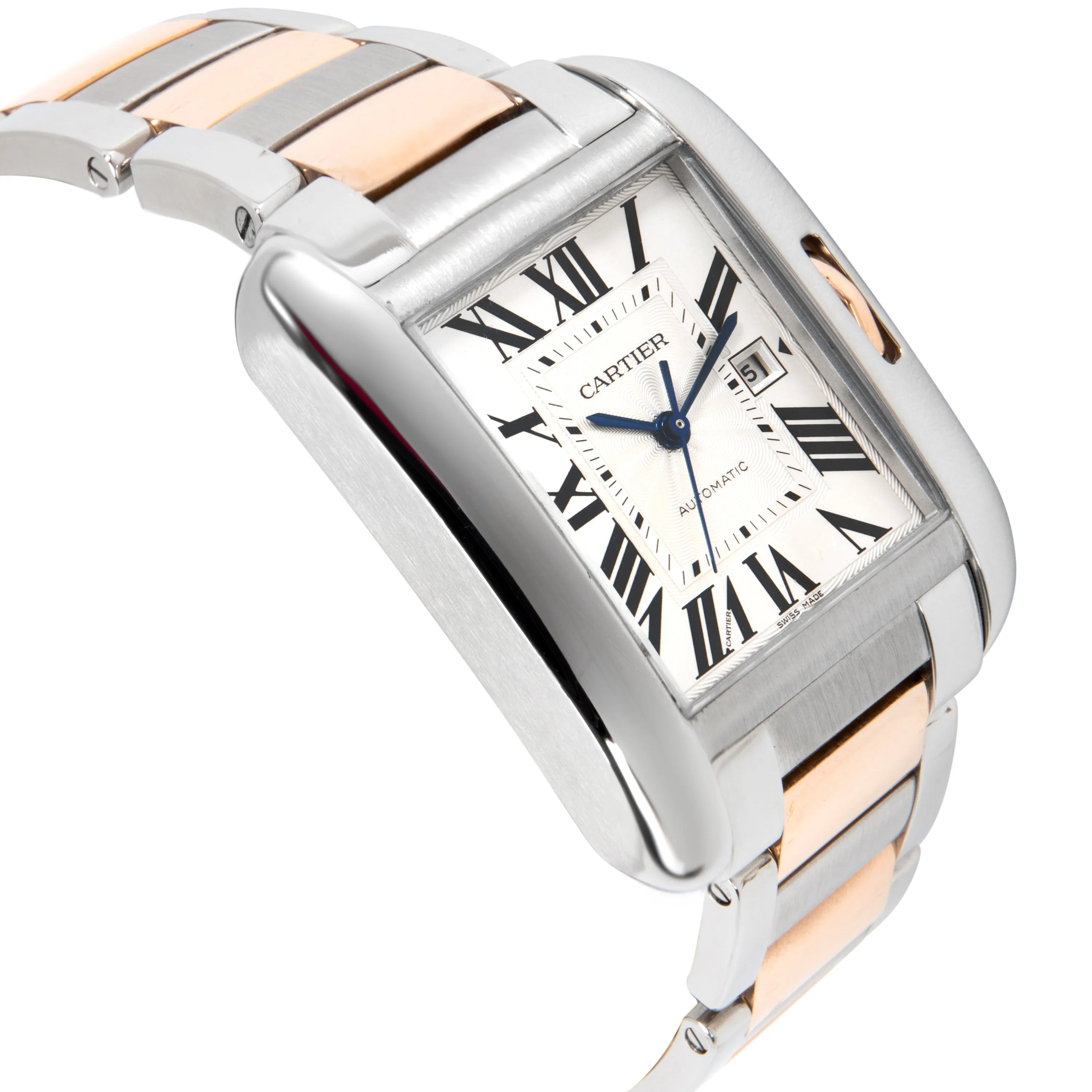 Cartier Tank Anglaise W5310007 Mens Watch in 18kt Stainless Steel/Rose Gold