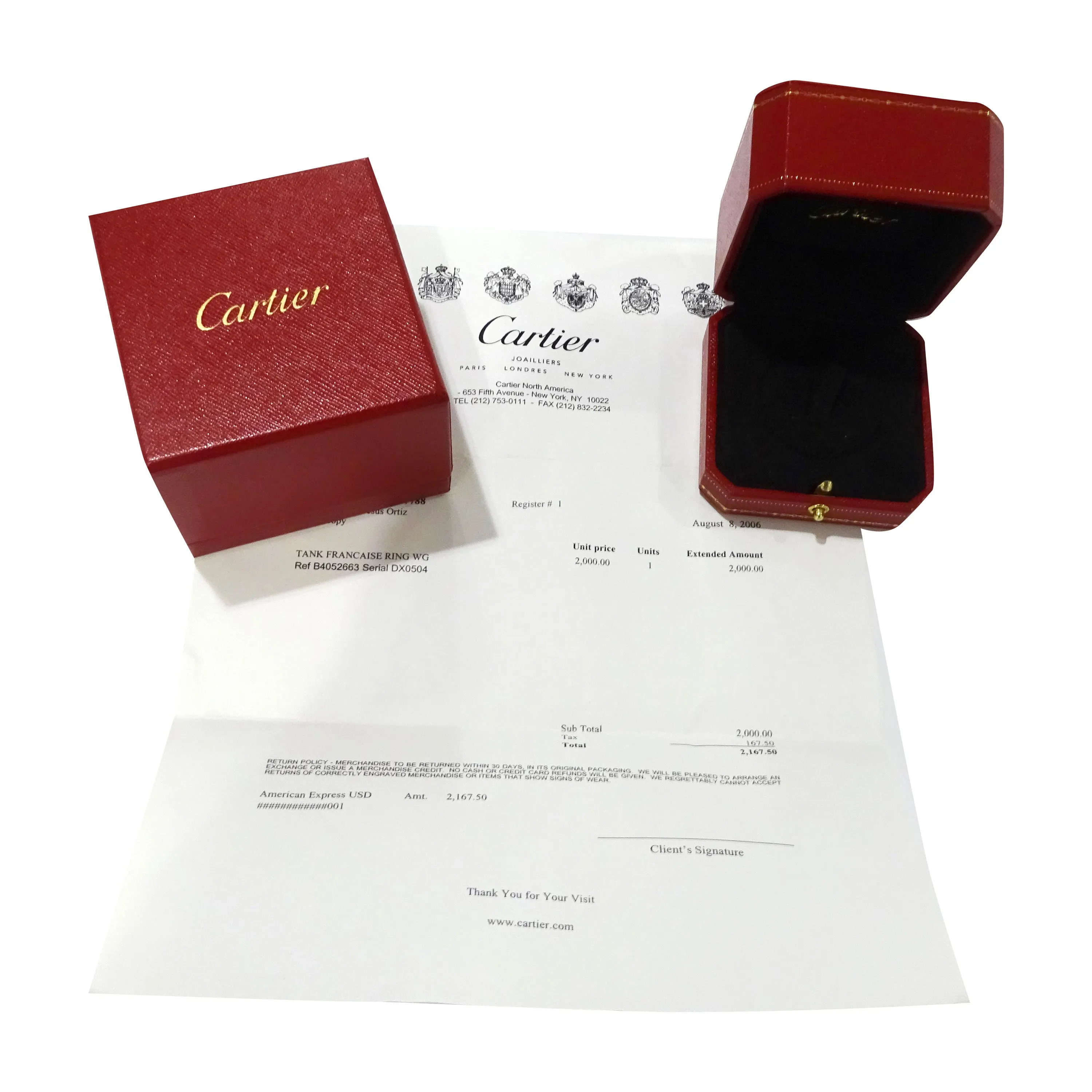 Cartier Tank Francaise Band in 18K White Gold