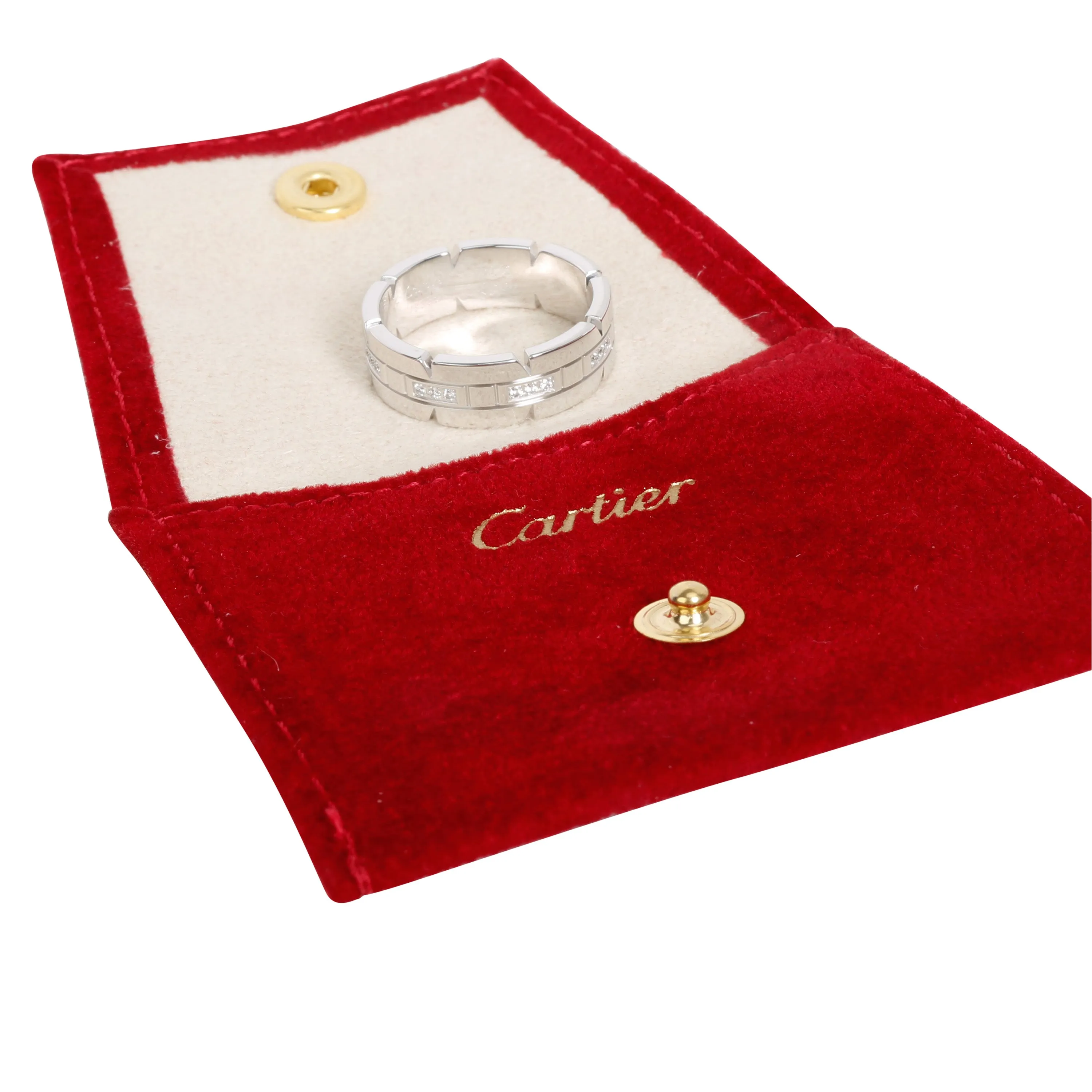 Cartier Tank Francaise Diamond Band in 18K White Gold 0.17 CTW
