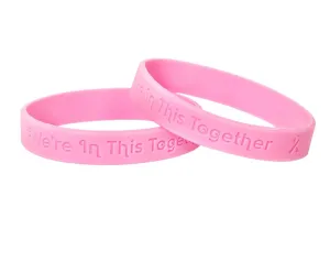Child Breast Cancer Awareness Silicone Bracelet Wristbands