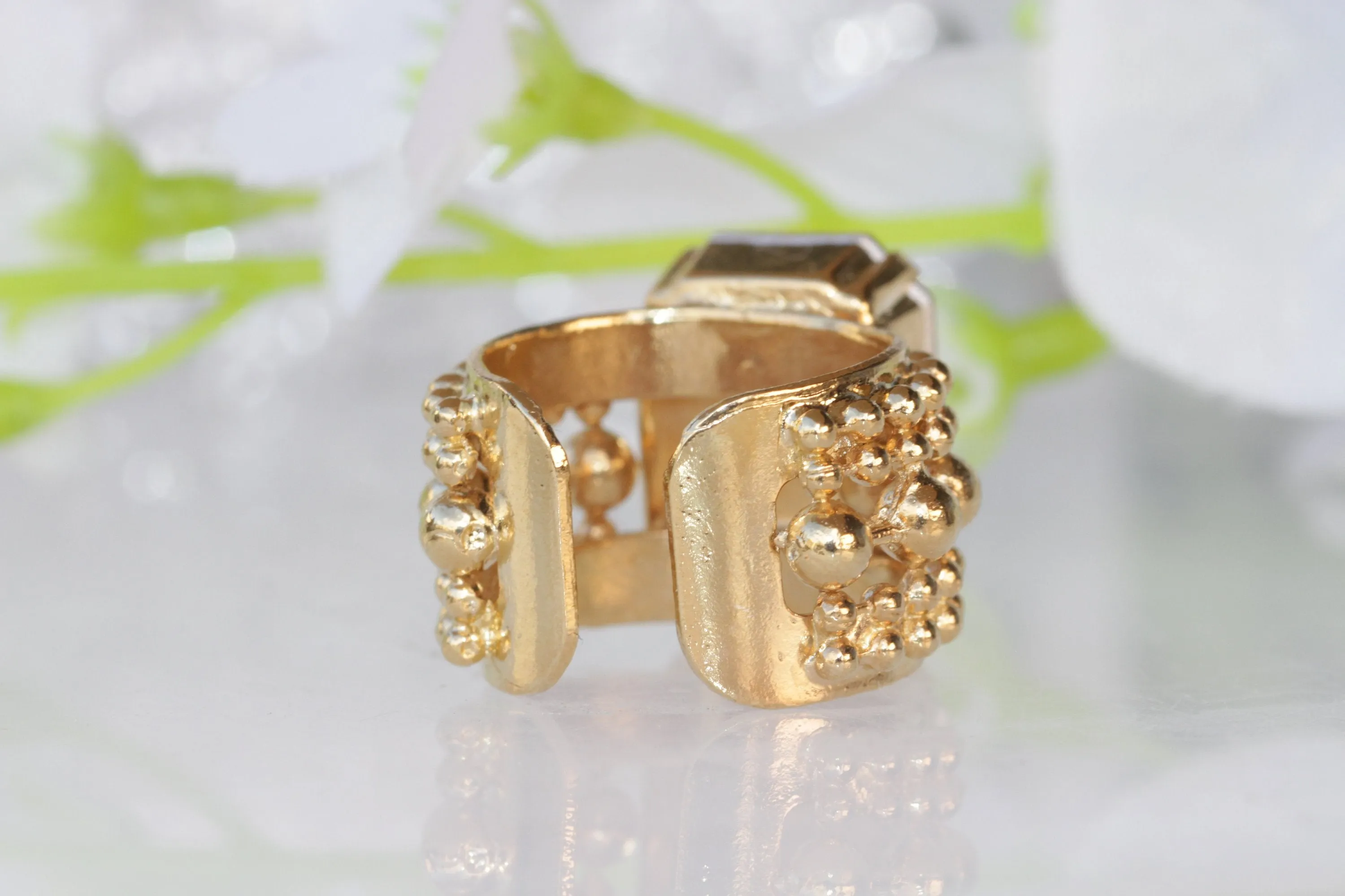 CITRINE CRYSTAL RING