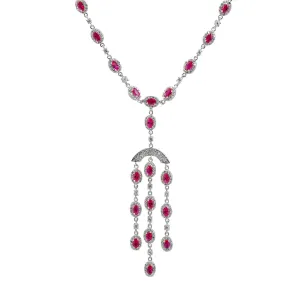 Collette Z Sterling Silver Purple Cubic Zirconia Dream Catcher Necklace