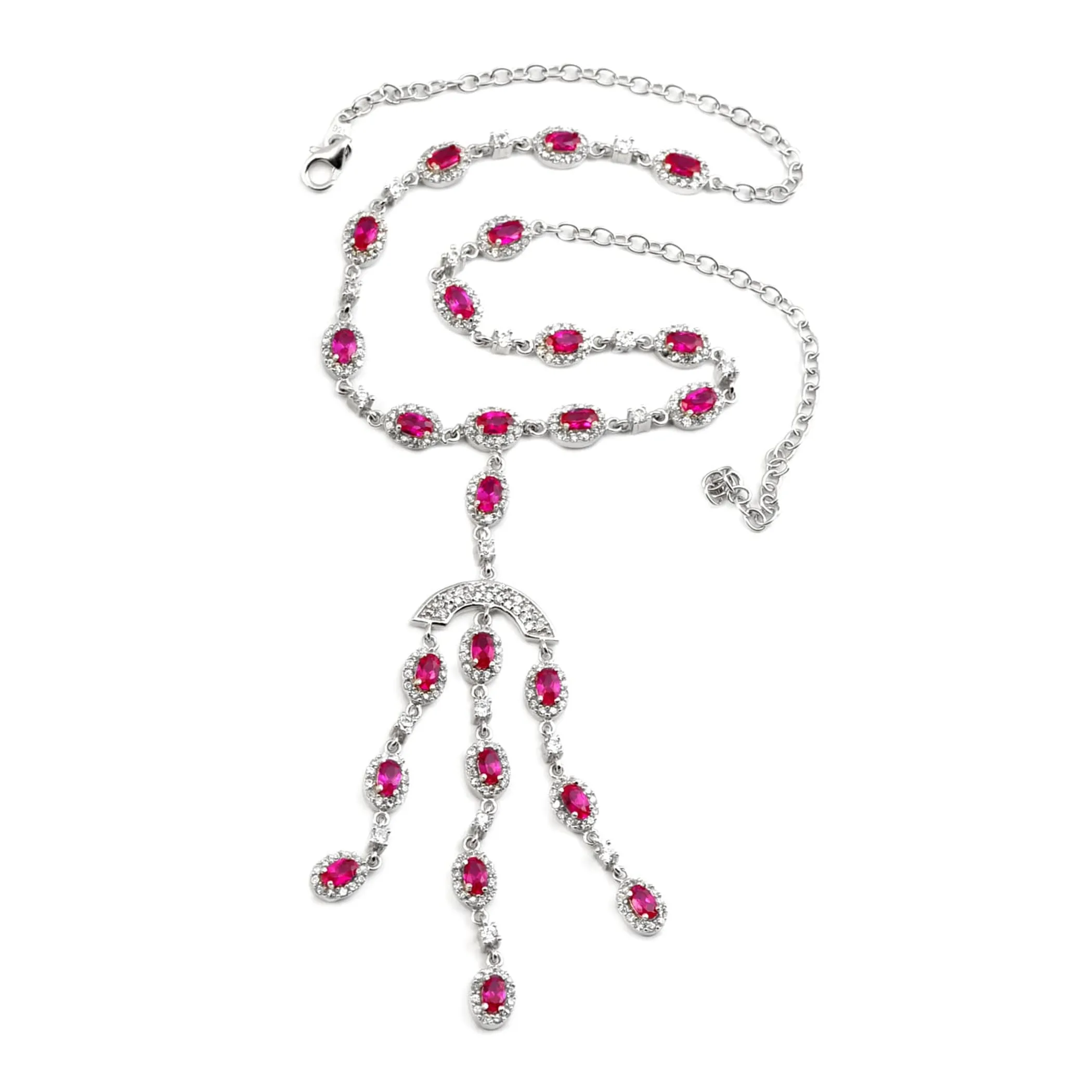 Collette Z Sterling Silver Purple Cubic Zirconia Dream Catcher Necklace