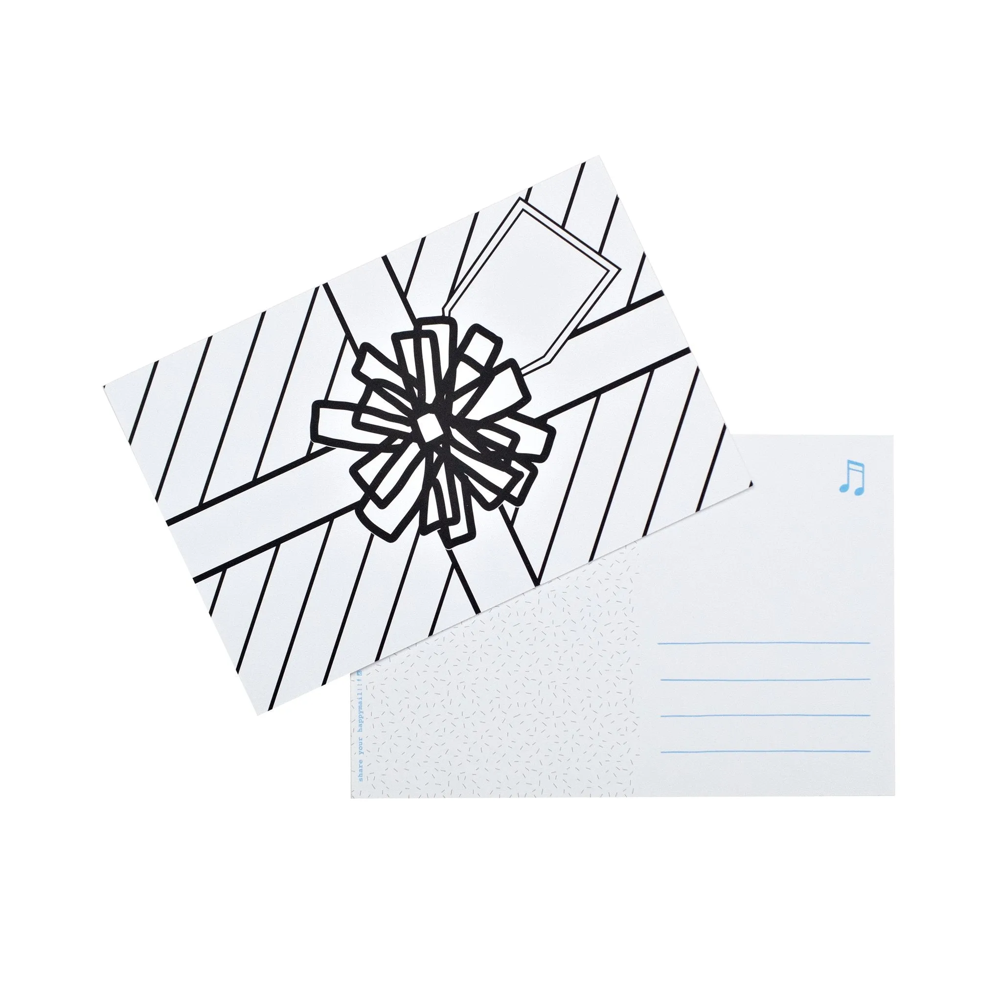 Color-in Present Postcard Pack
