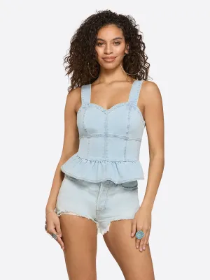 Denim Bustier in Buttercup