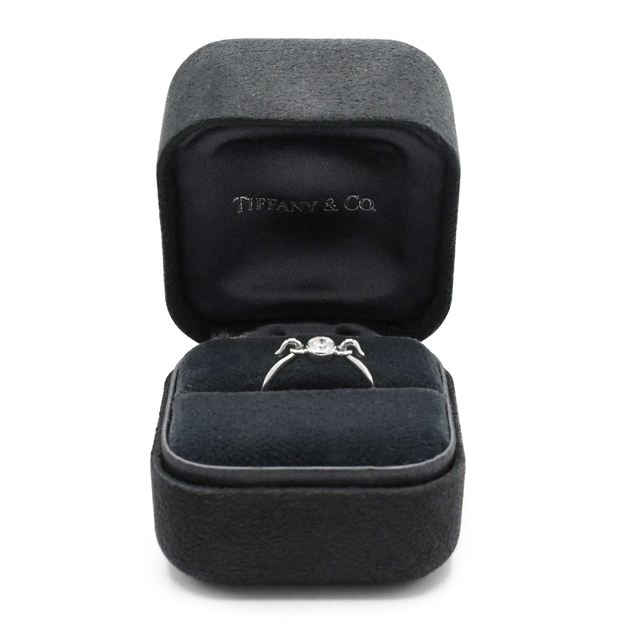 Elsa Peretti Tiffany Round Brilliant Diamond Swan Ring -  Platinum