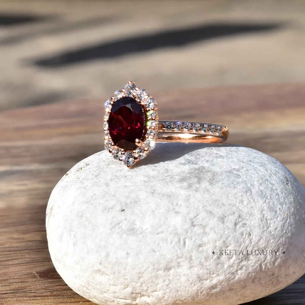 Eternal Bloom - Garnet Ring