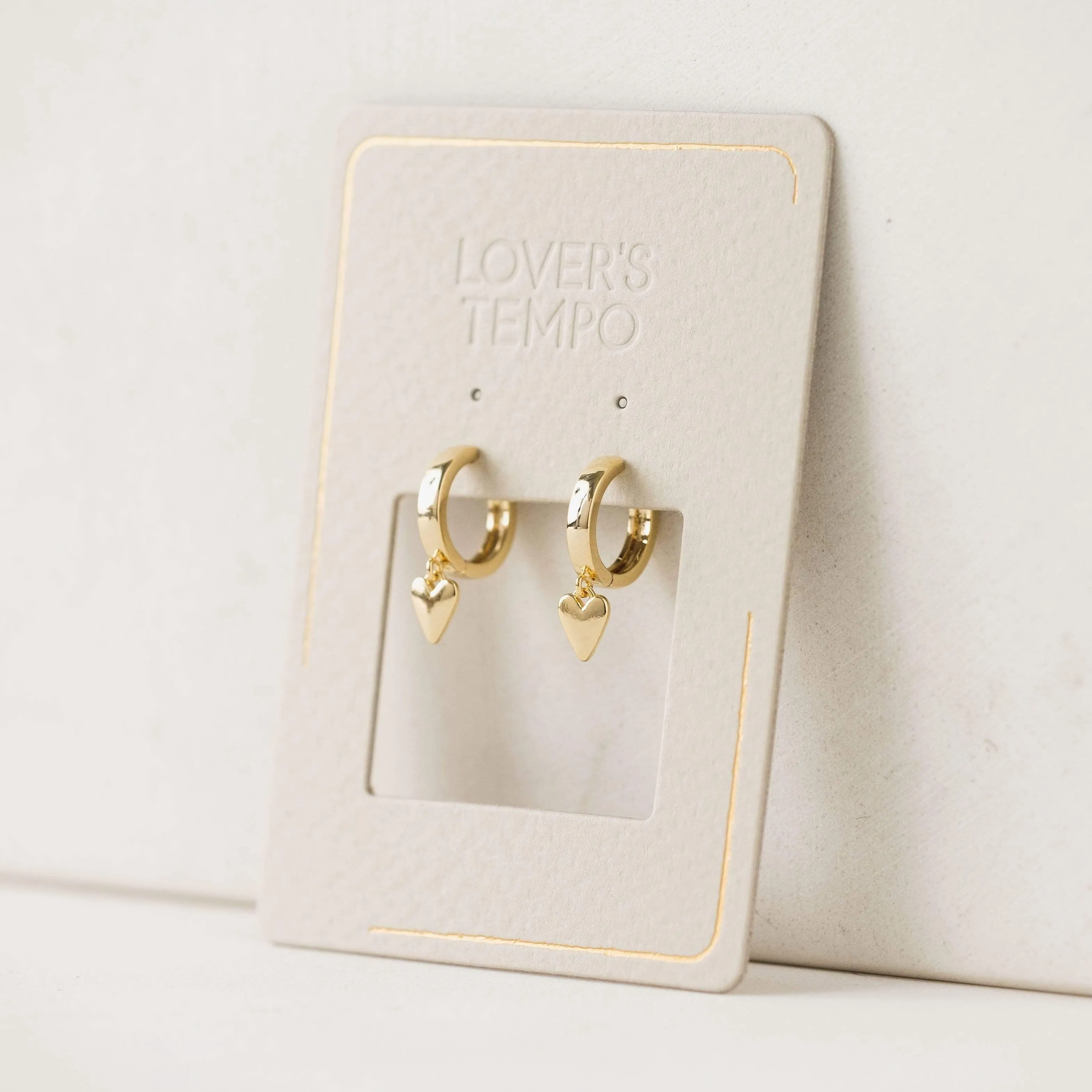 Everly Heart Huggie Hoop Earrings