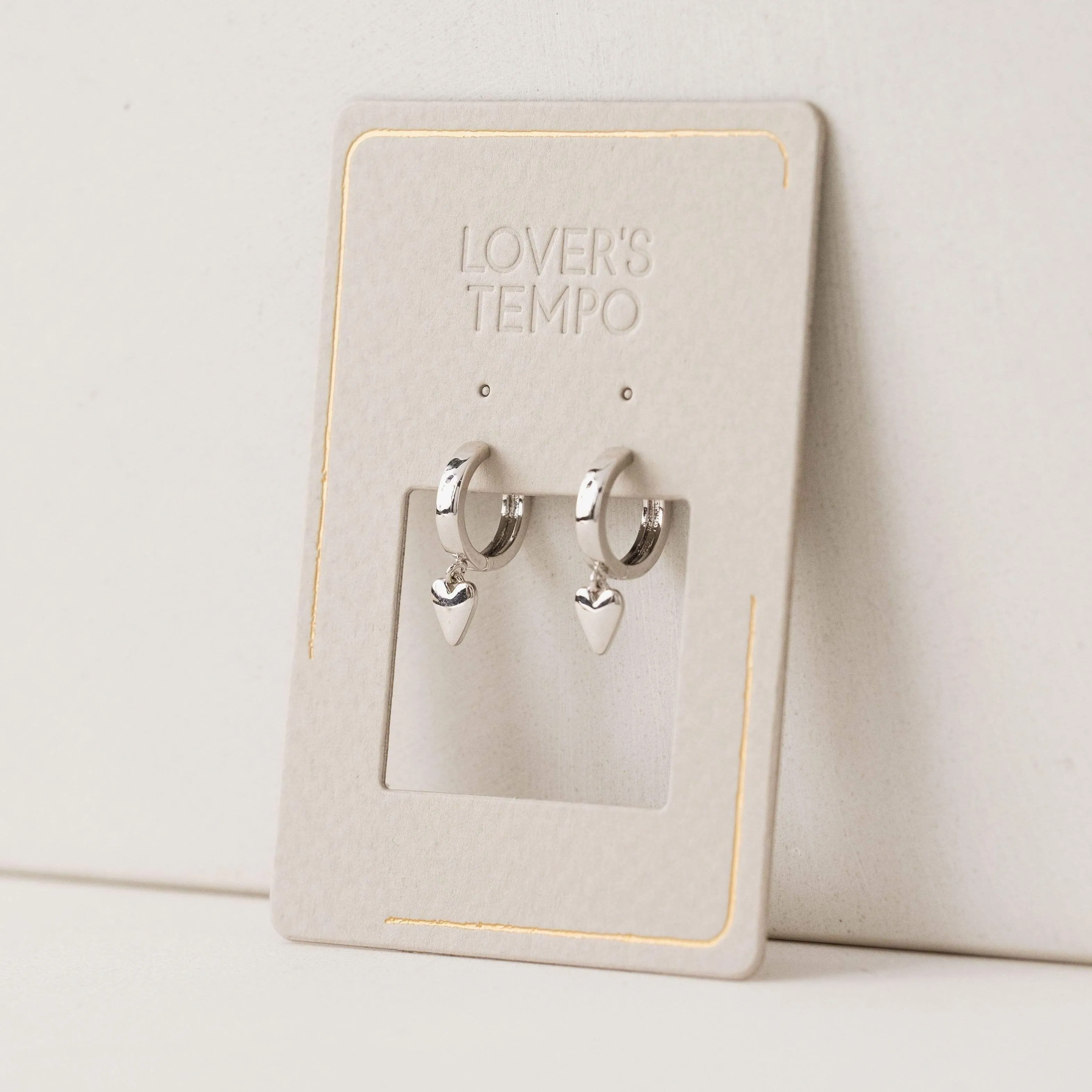 Everly Heart Huggie Hoop Earrings