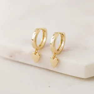 Everly Heart Huggie Hoop Earrings